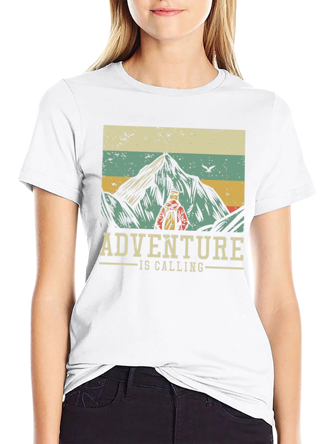 Adventure is Calling T-Shirt - Mountain Hiker Design