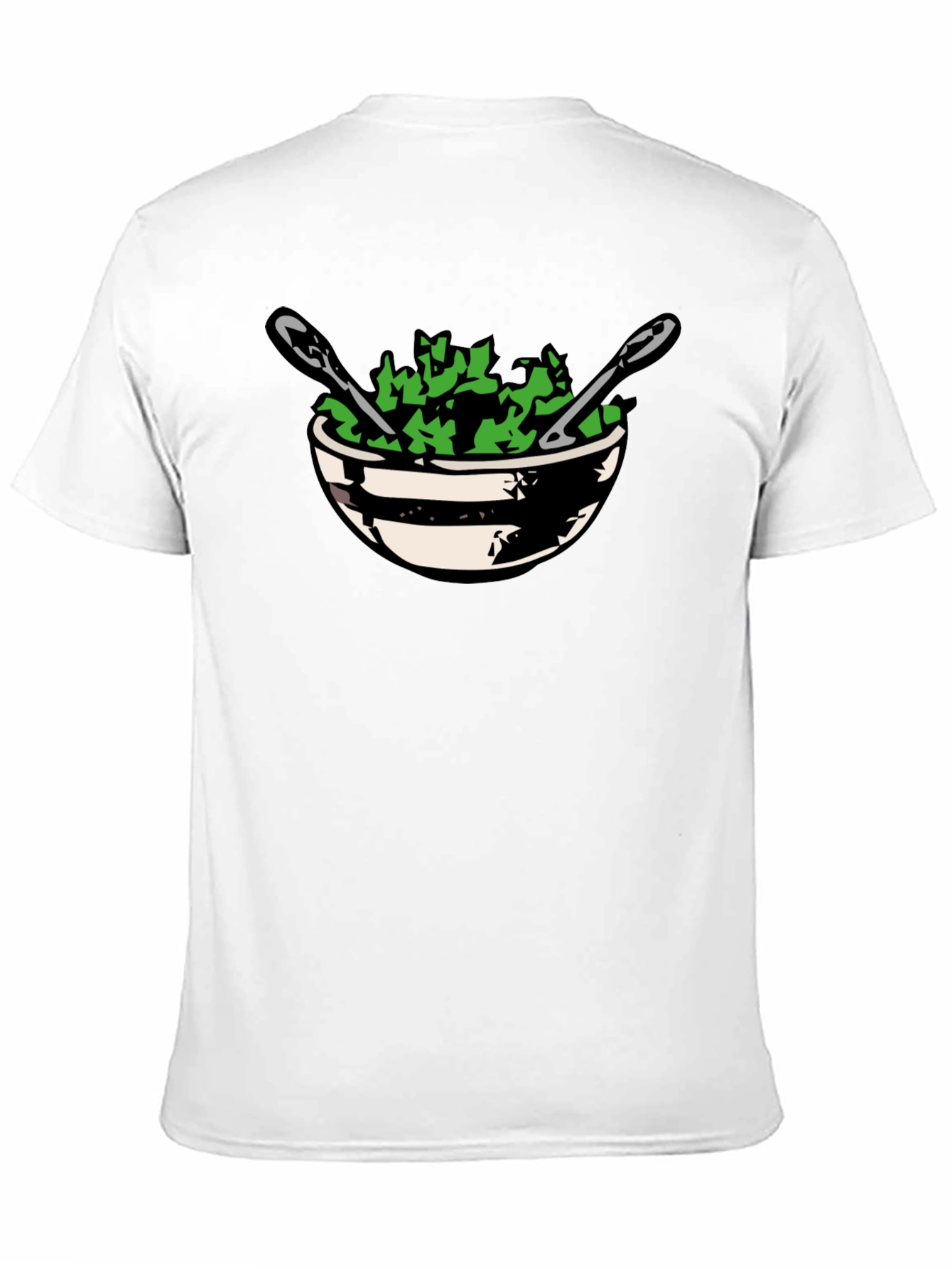 Salad Bowl Graphic Tee - Black Cotton T-Shirt