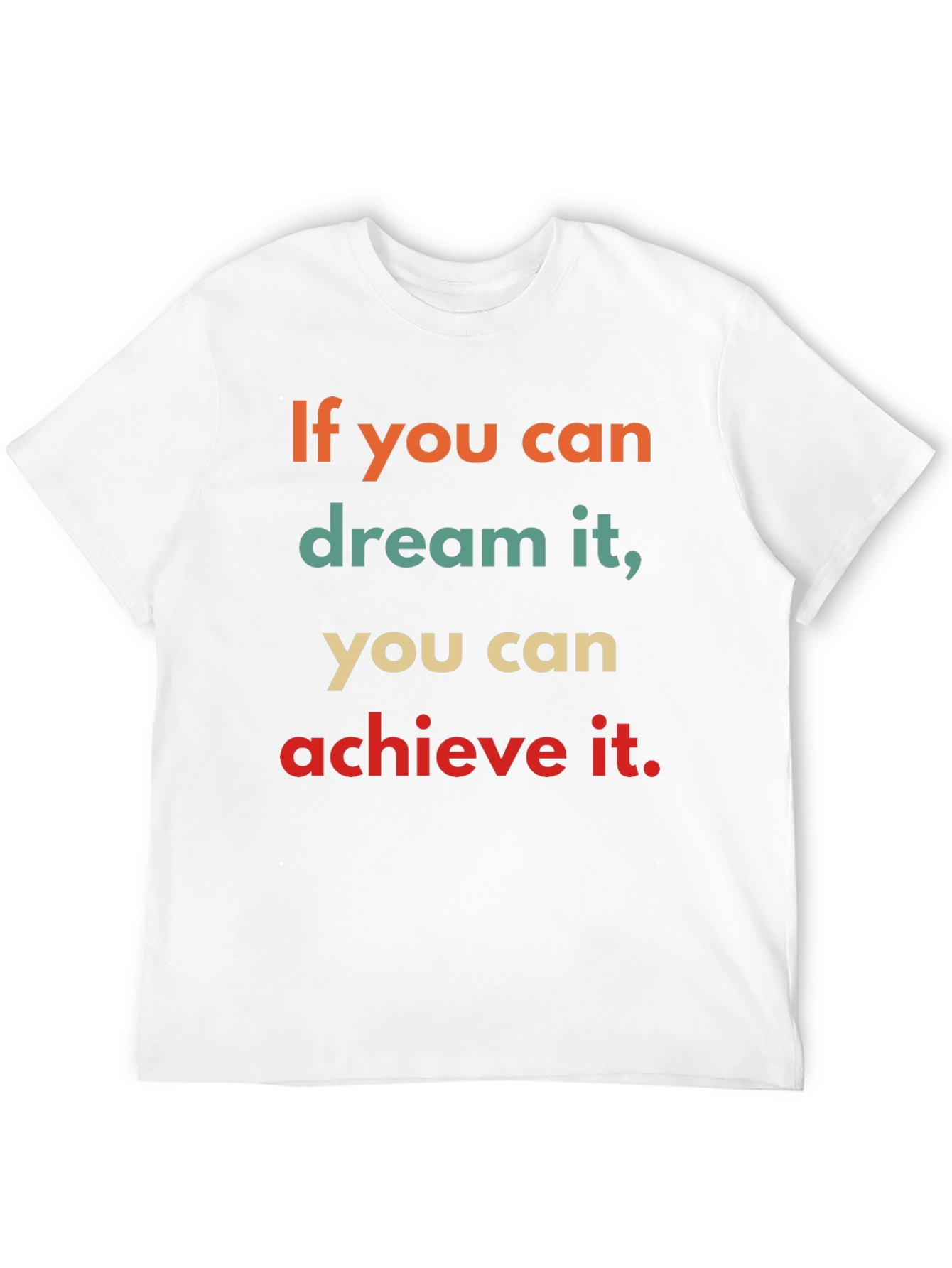 Inspirational Dream It Black Cotton T-Shirt