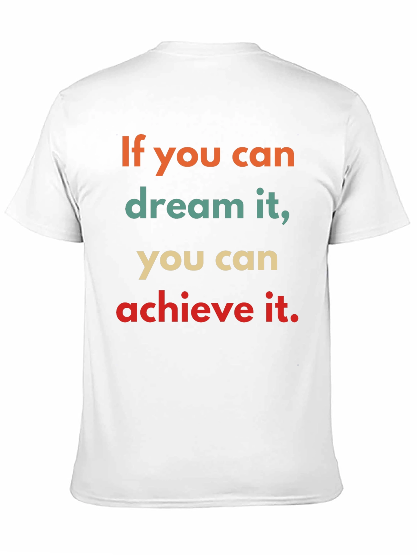 Inspirational Dream It Black Cotton T-Shirt