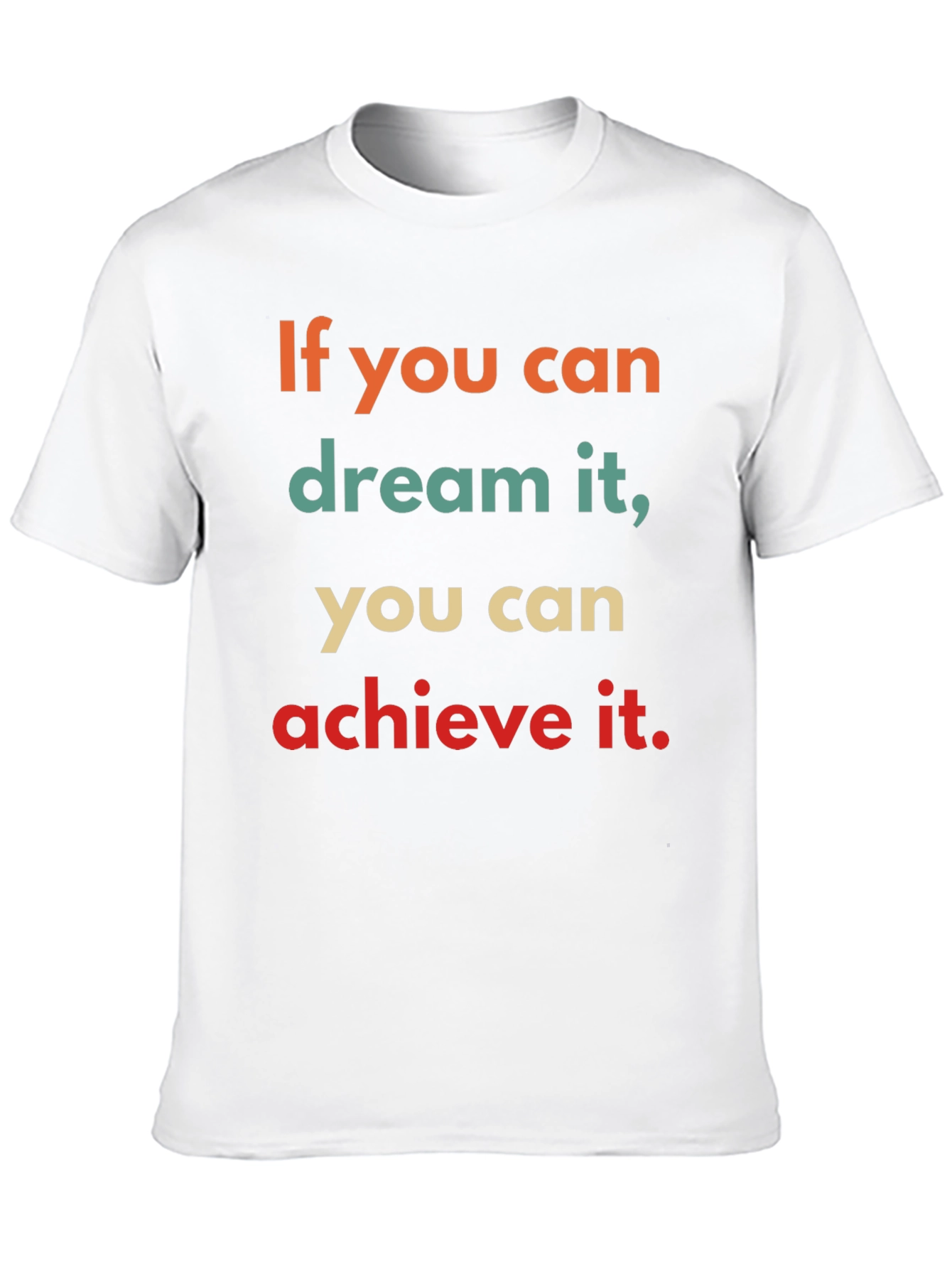 Inspirational Dream It Black Cotton T-Shirt