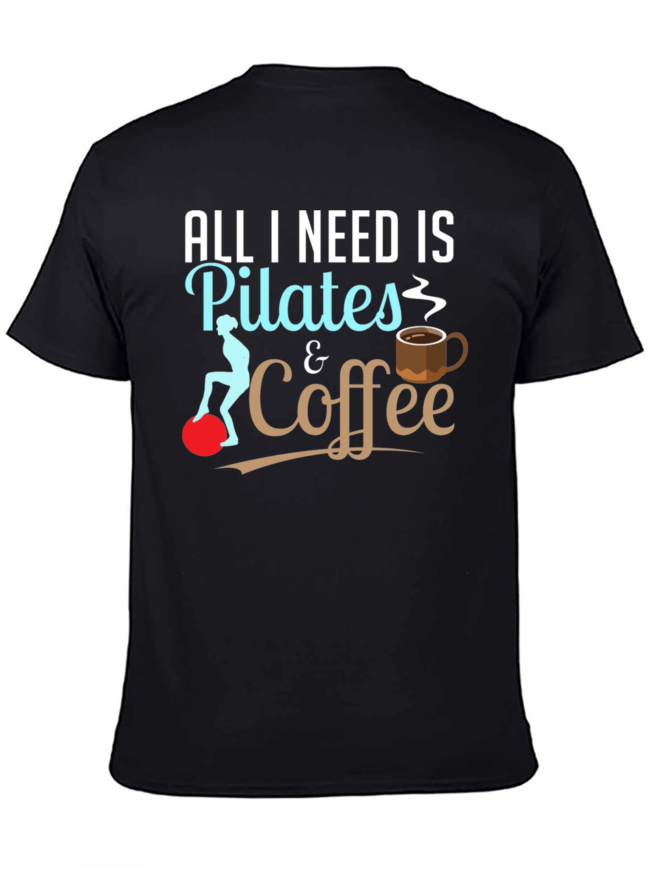 Pilates & Coffee Graphic Tee - Workout Apparel