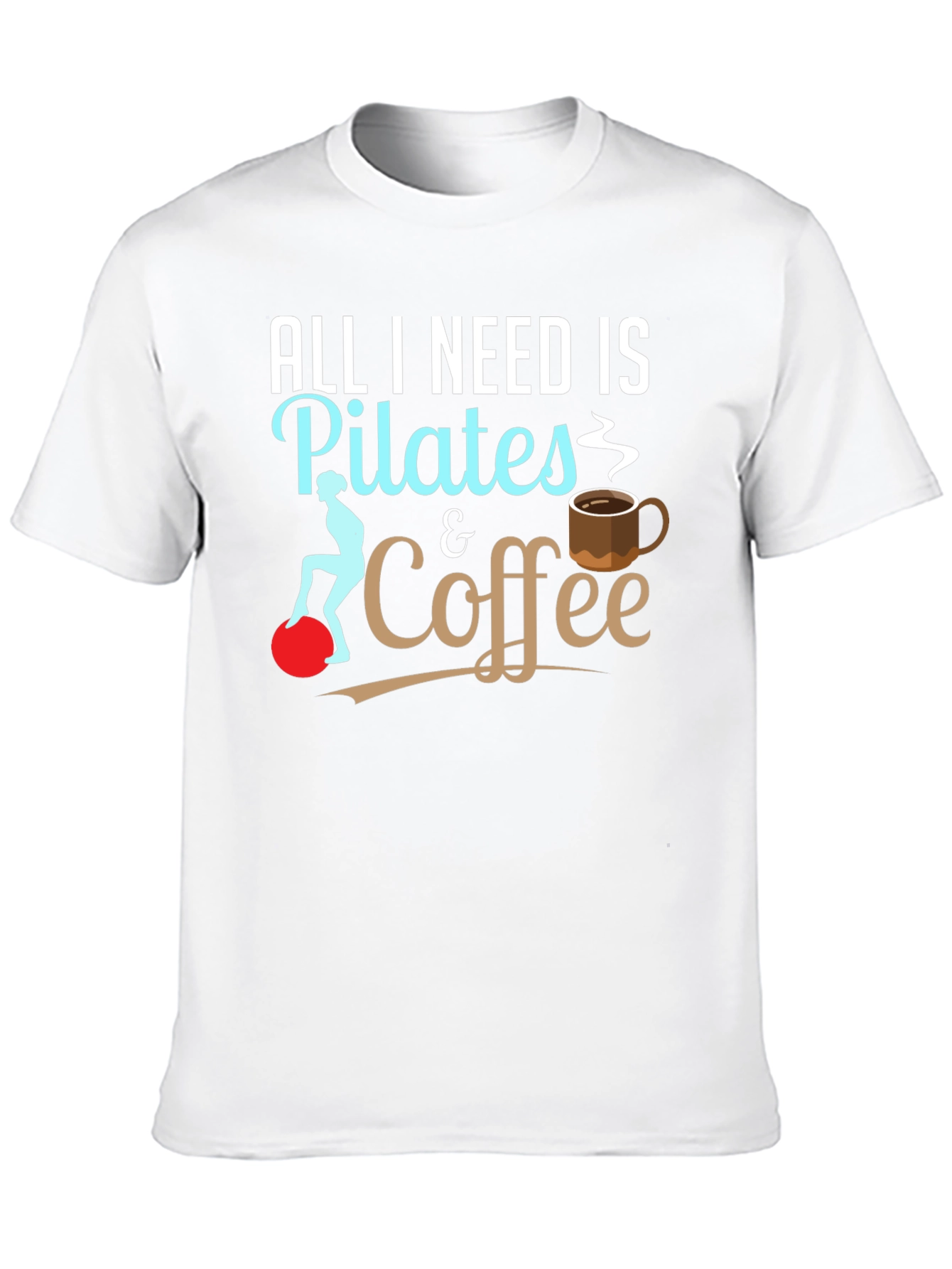 Pilates & Coffee Graphic Tee - Workout Apparel