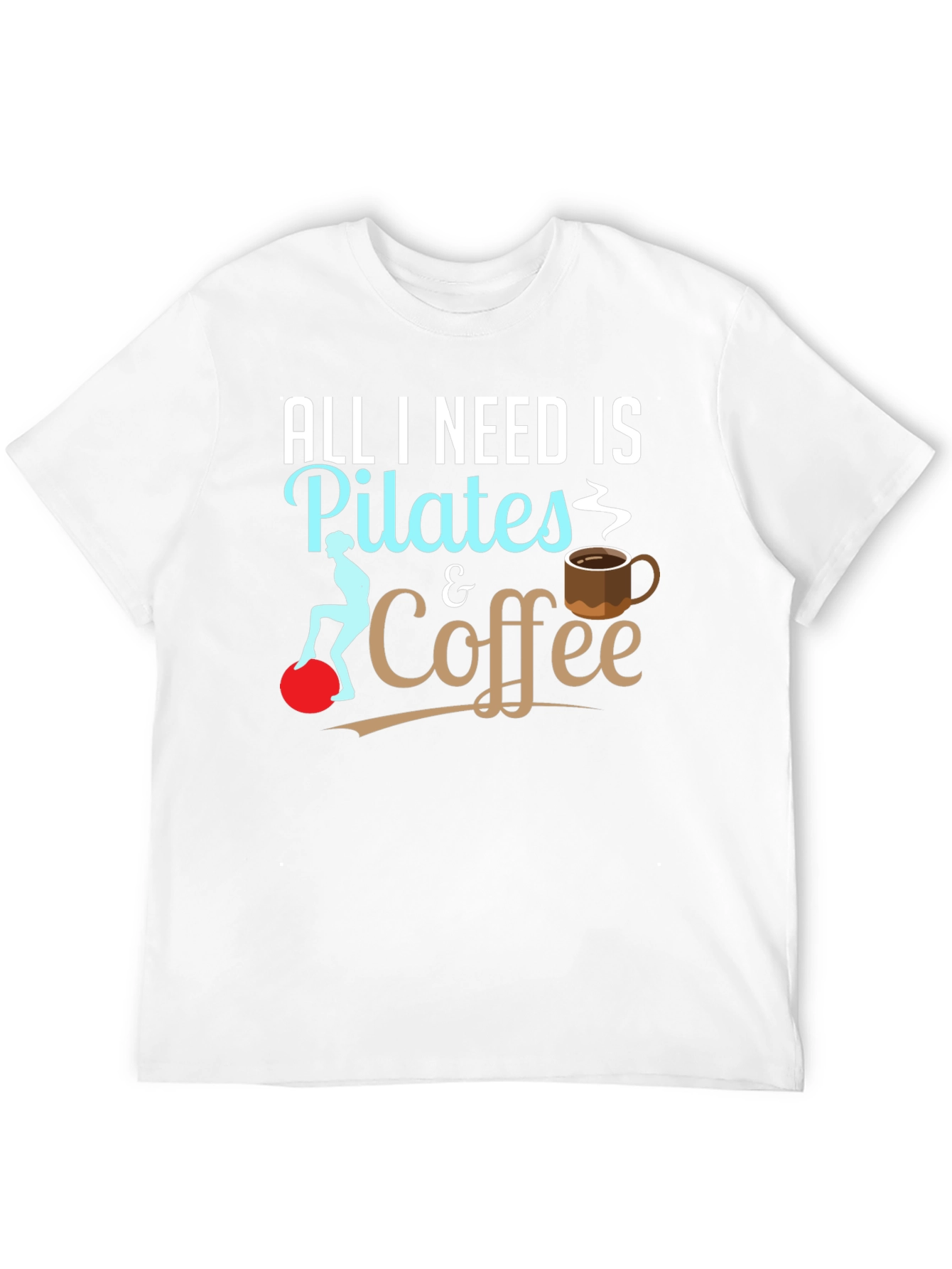 Pilates & Coffee Graphic Tee - Workout Apparel