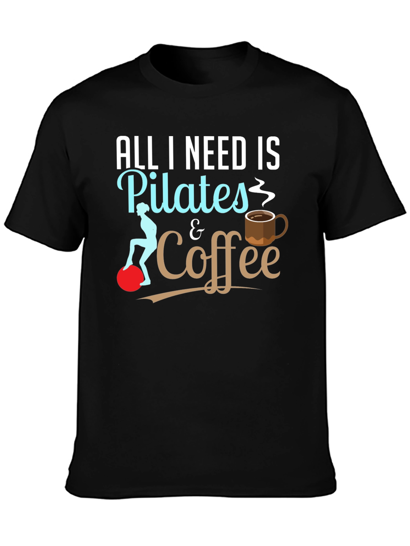 Pilates & Coffee Graphic Tee - Workout Apparel