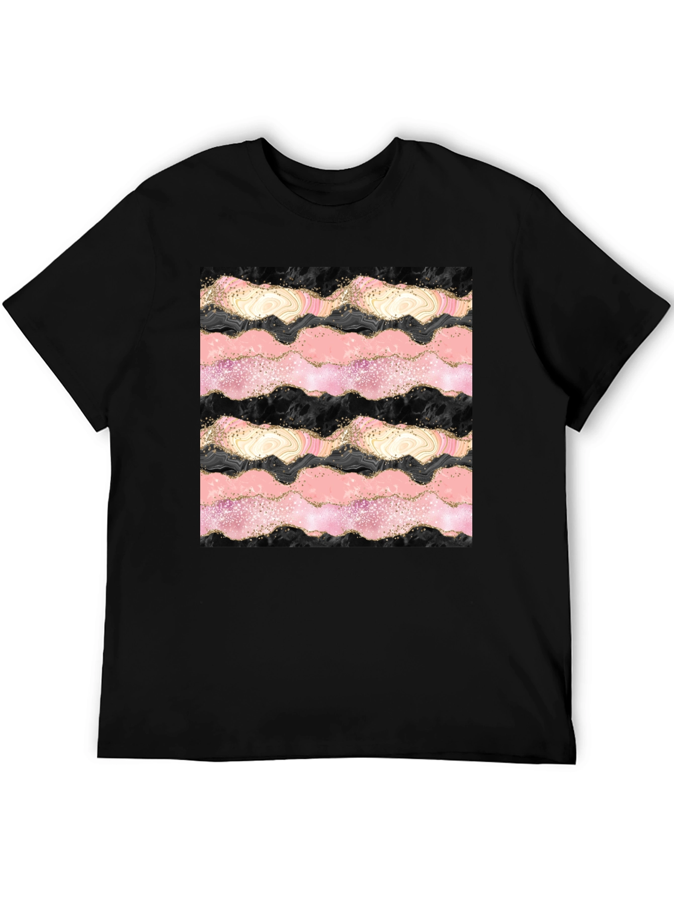 Abstract Wave Pattern Graphic Tee