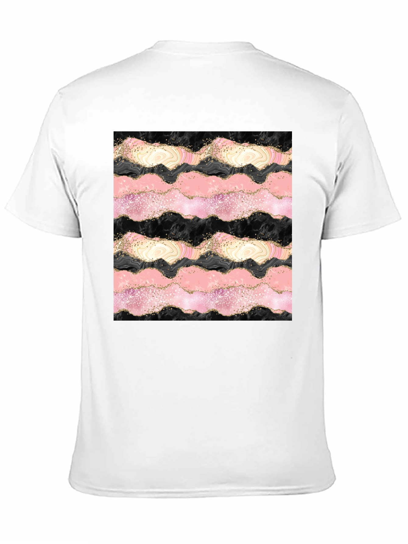 Abstract Wave Pattern Graphic Tee