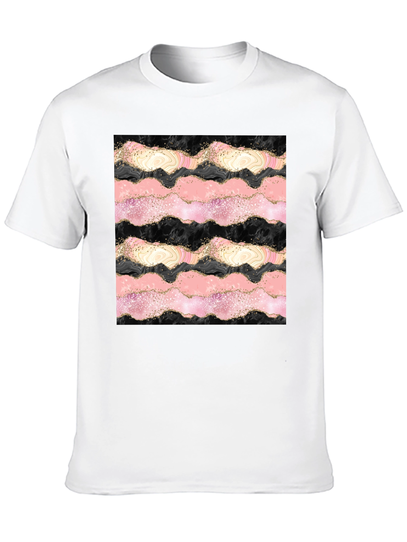 Abstract Wave Pattern Graphic Tee