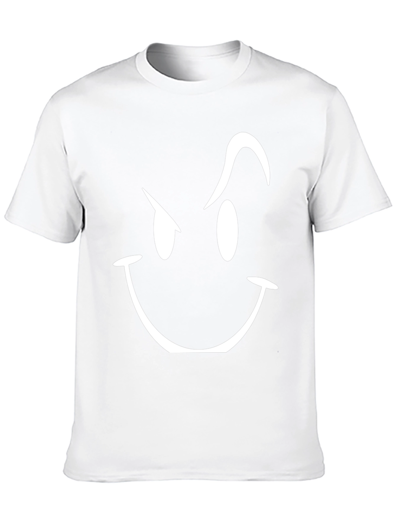Black Tee with Winking Smiley Face Graphic