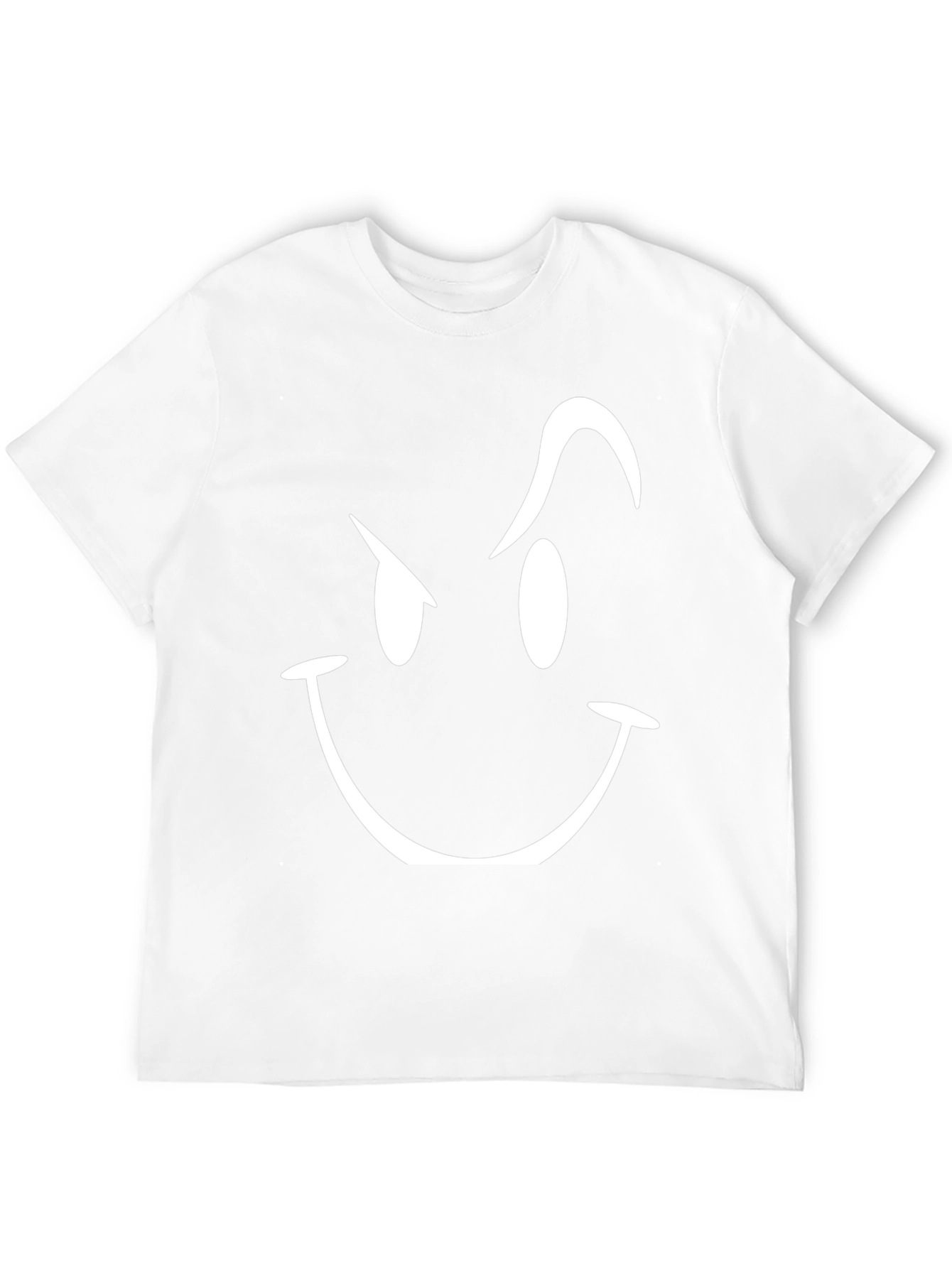 Black Tee with Winking Smiley Face Graphic