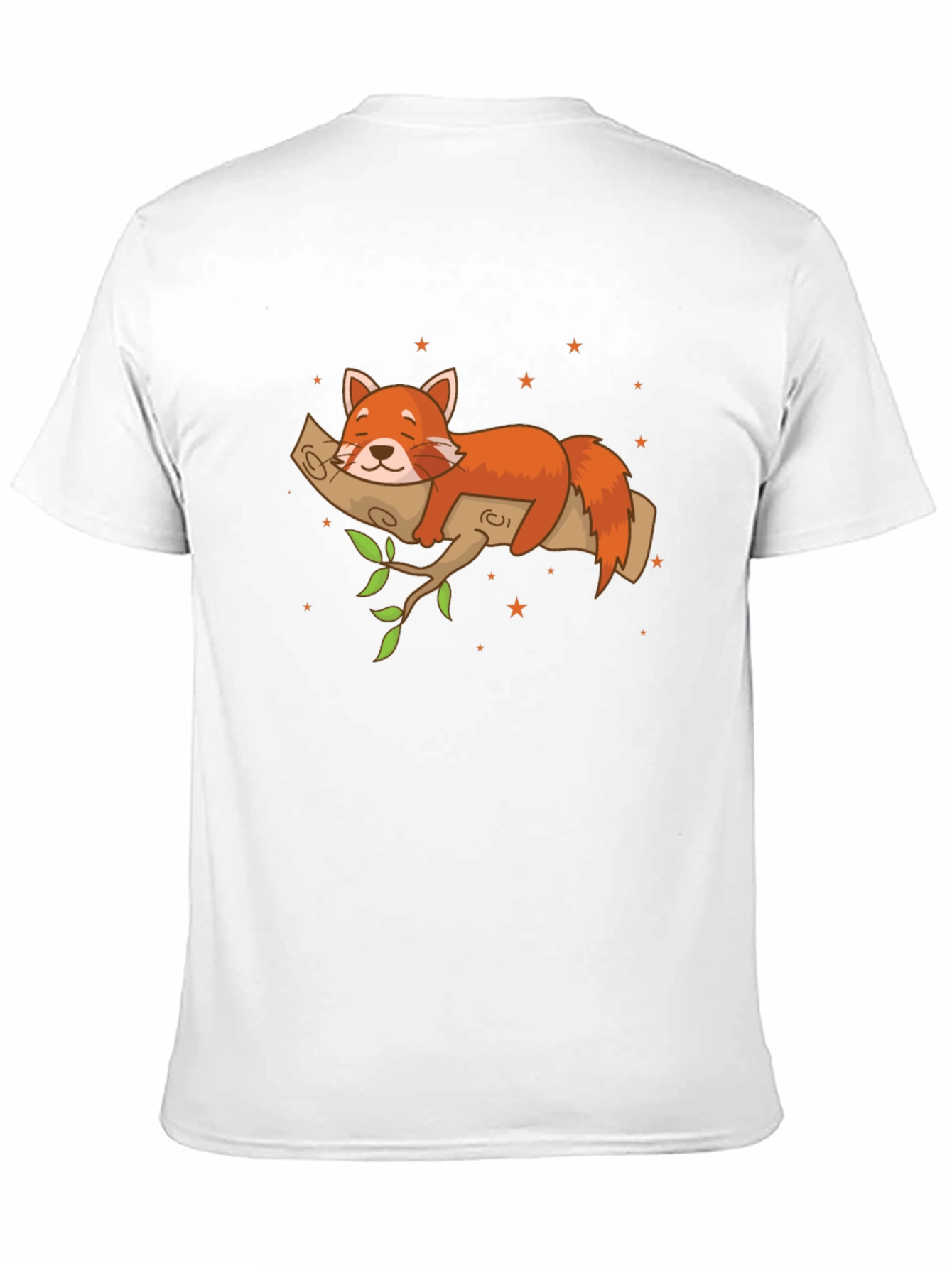 Red Panda on Branch T-Shirt - Relaxed Fit