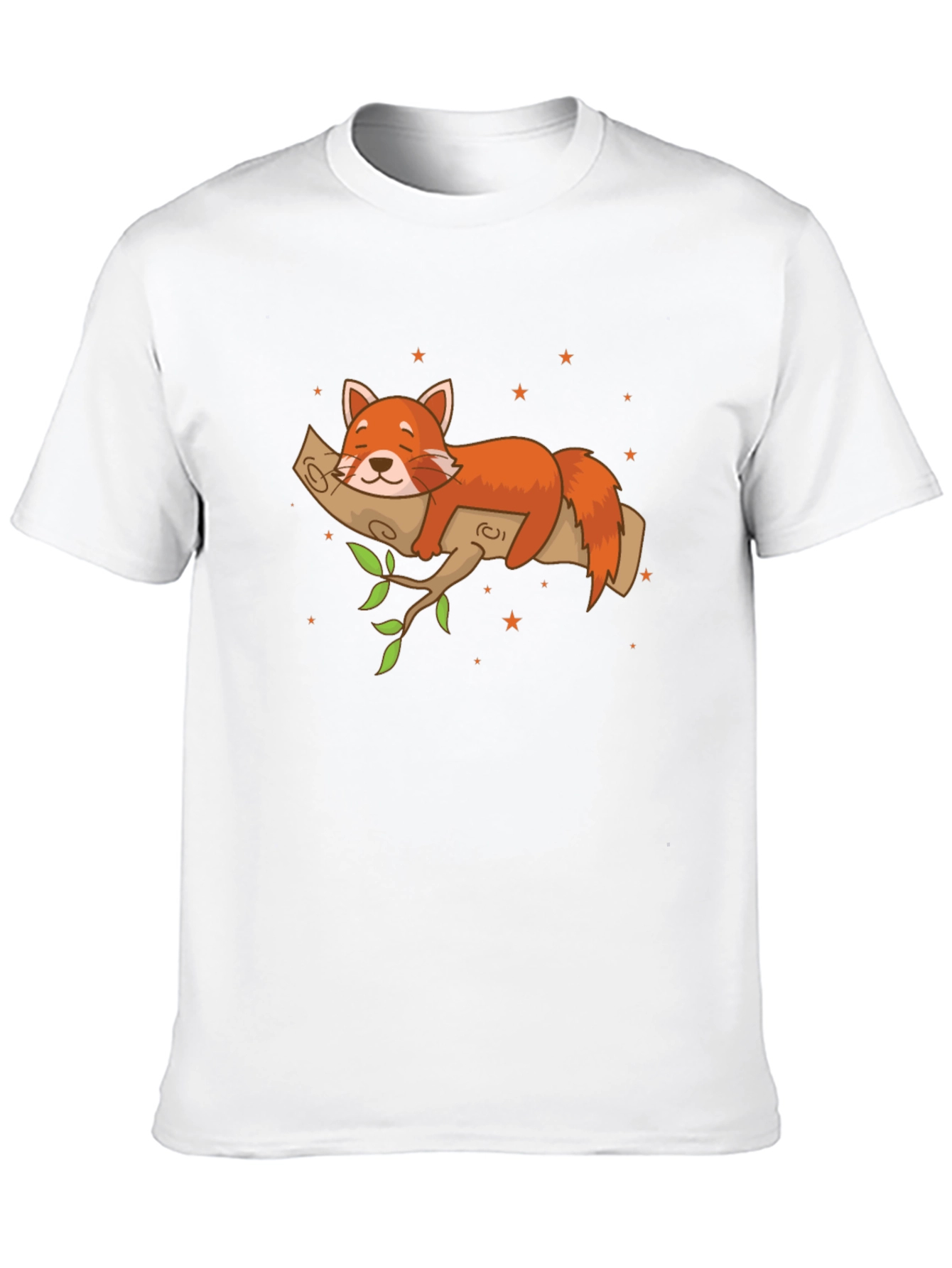 Red Panda on Branch T-Shirt - Relaxed Fit