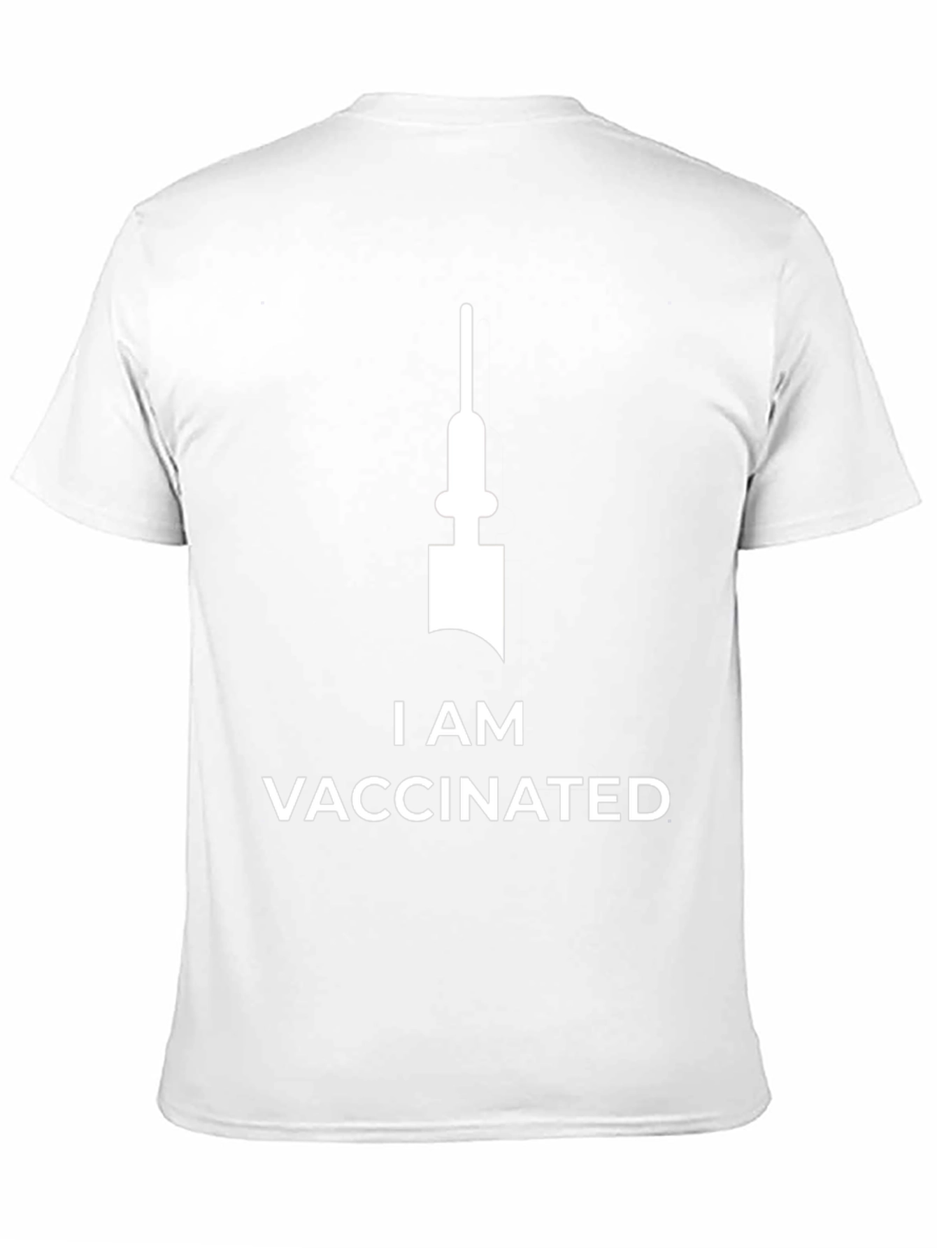 I Am Vaccinated T-Shirt Black Cotton Tee