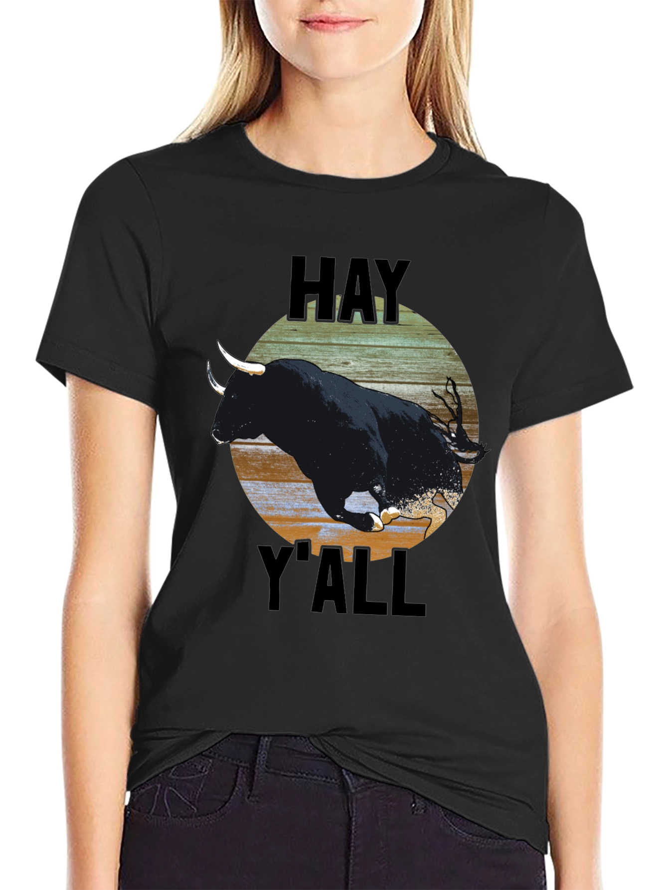 Hay Yall Bull Graphic Tee