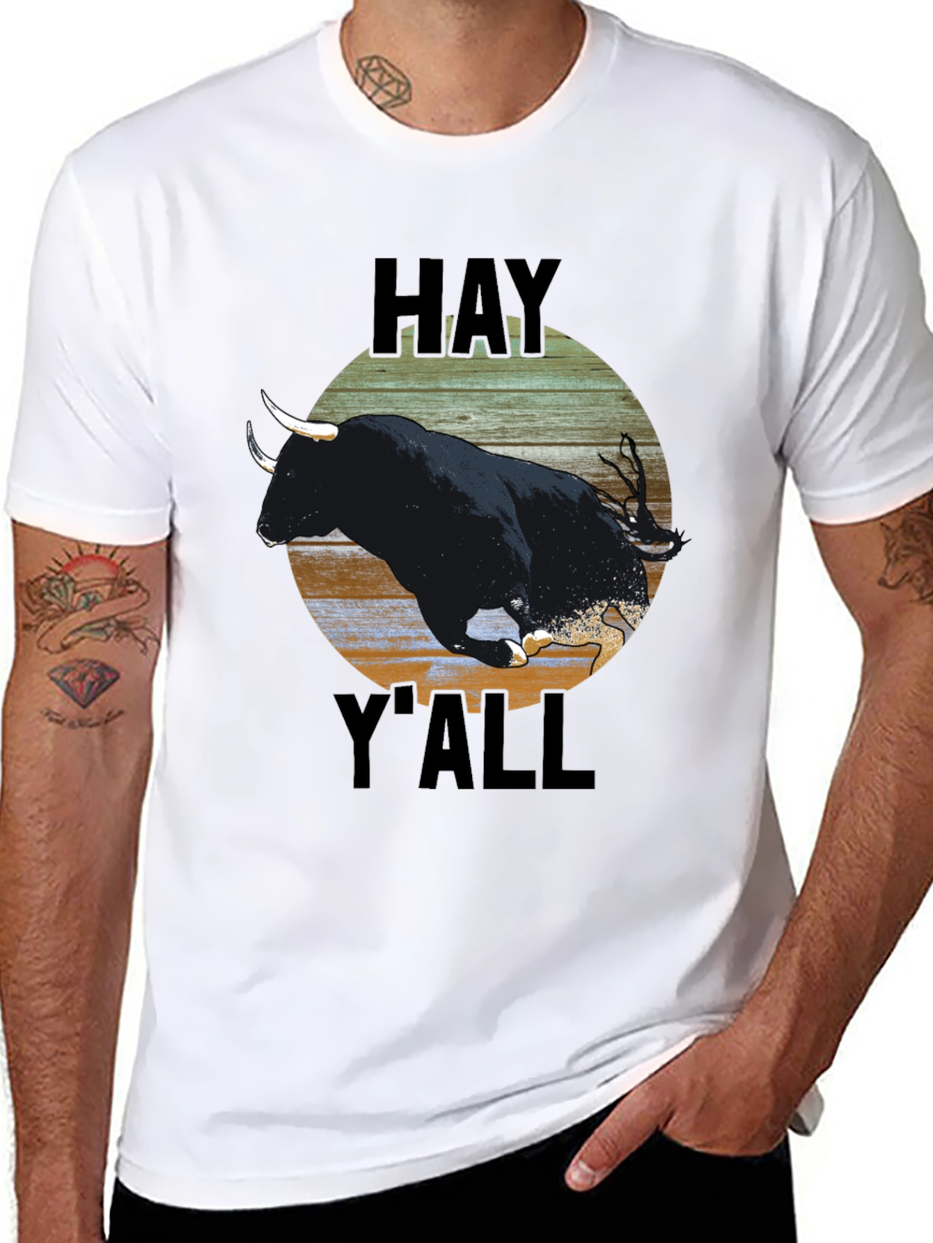 Hay Yall Bull Graphic Tee