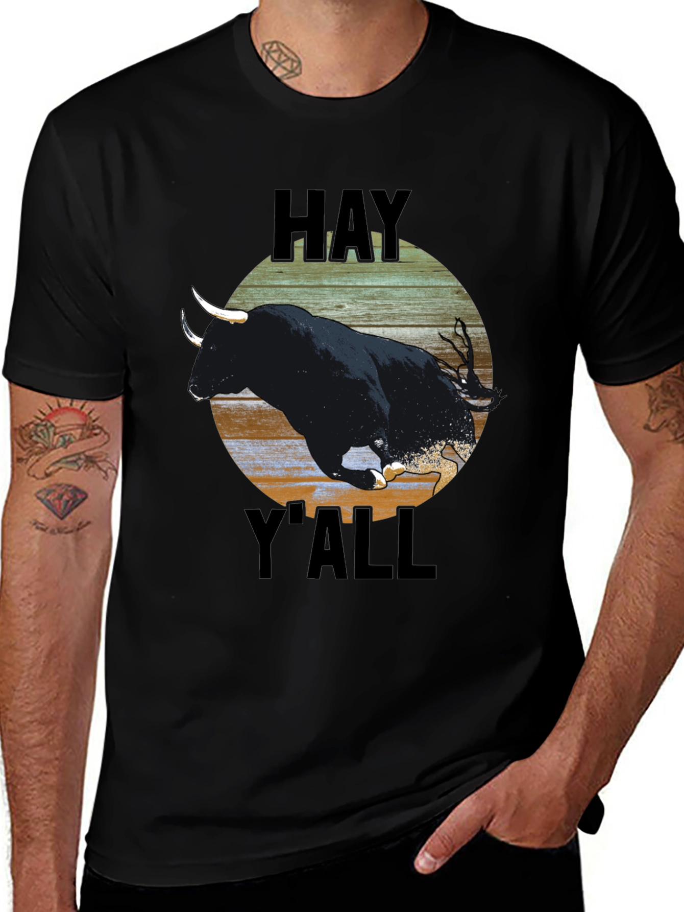 Hay Yall Bull Graphic Tee