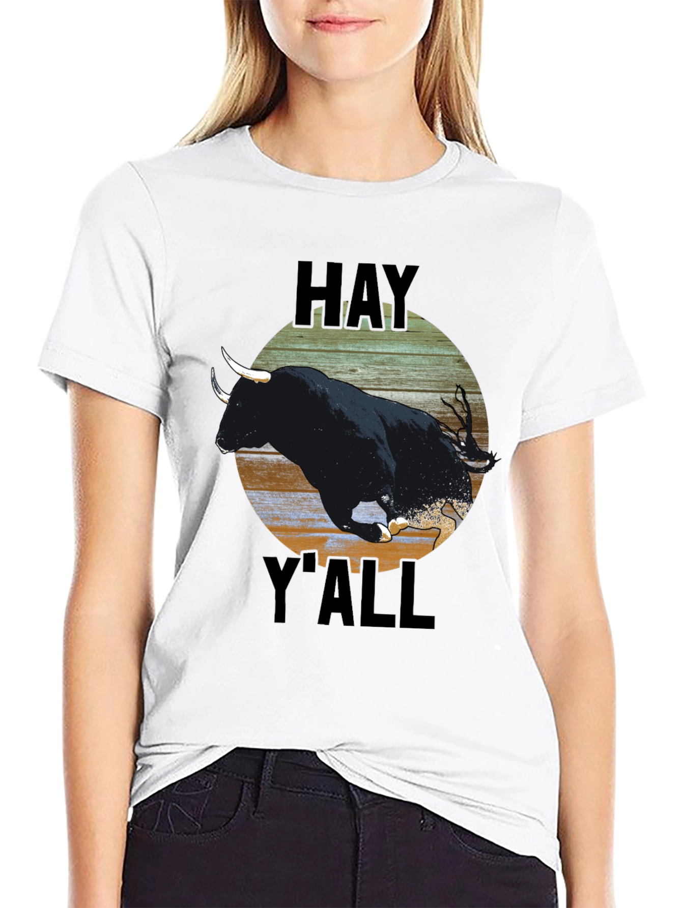 Hay Yall Bull Graphic Tee
