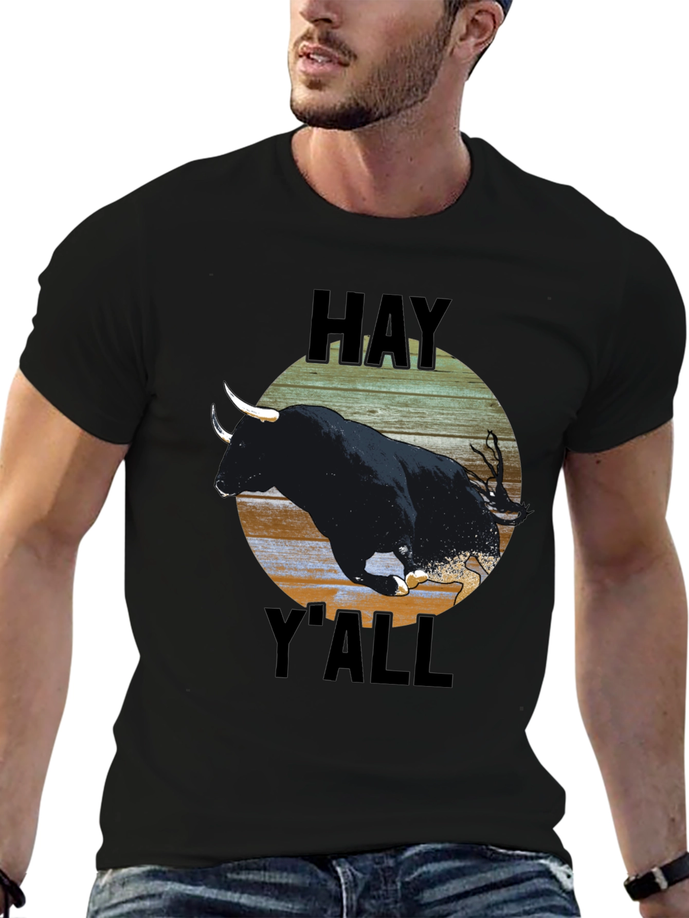Hay Yall Bull Graphic Tee
