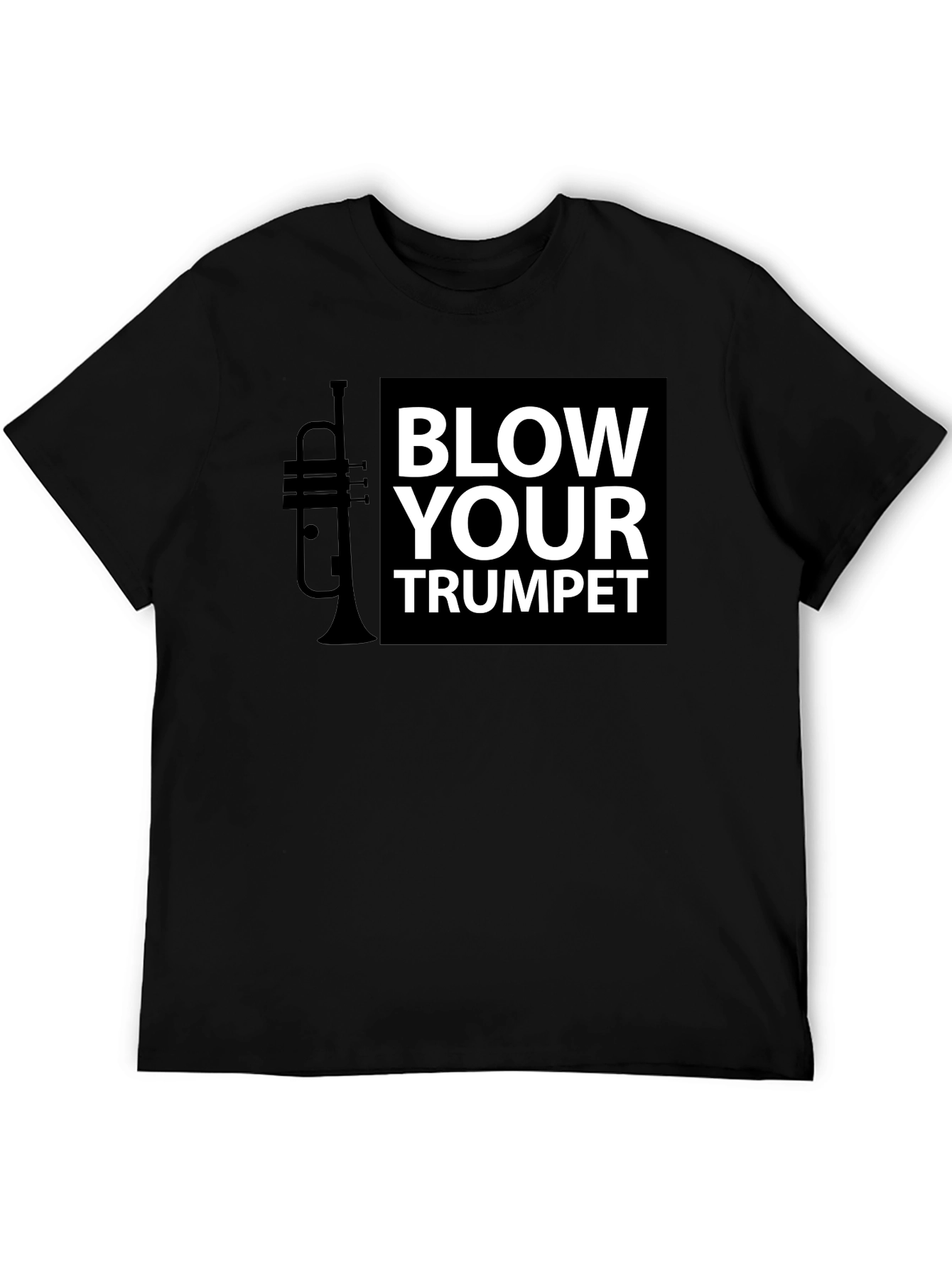 Blow Your Trumpet Black Graphic Tee