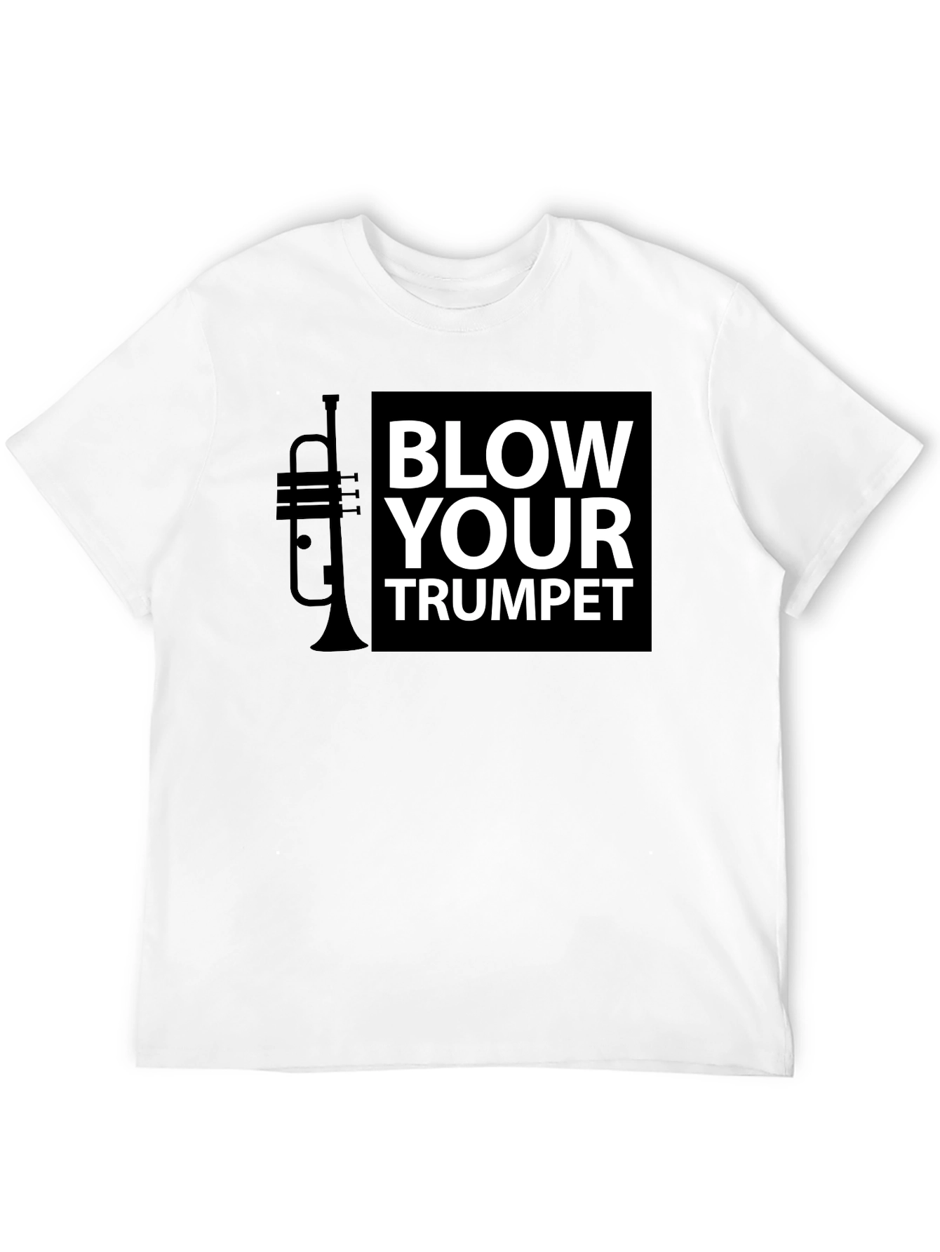 Blow Your Trumpet Black Graphic Tee
