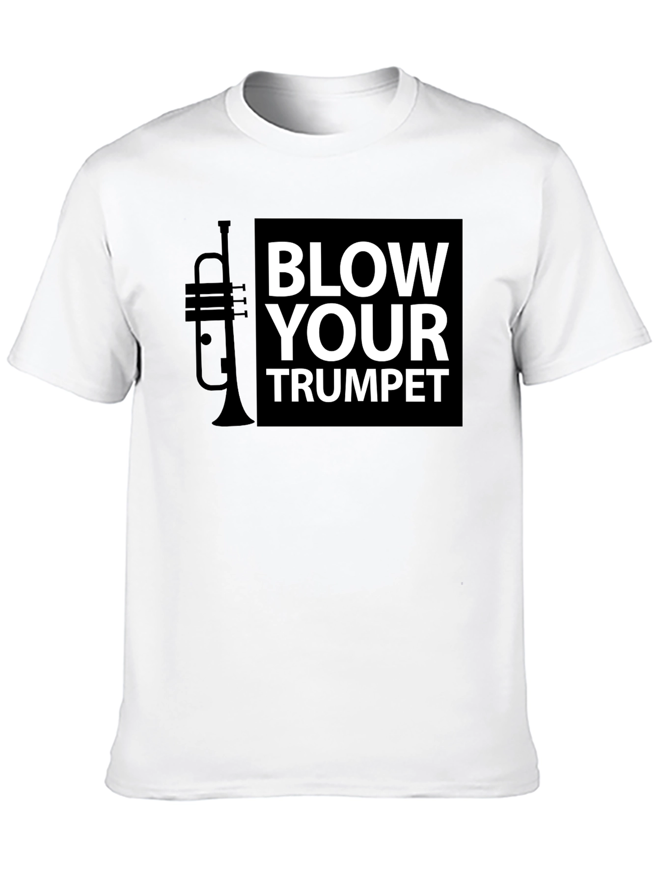 Blow Your Trumpet Black Graphic Tee