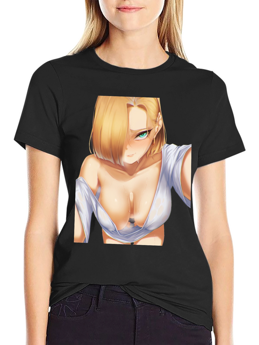 Anime Graphic T-Shirt - Android 18 Design