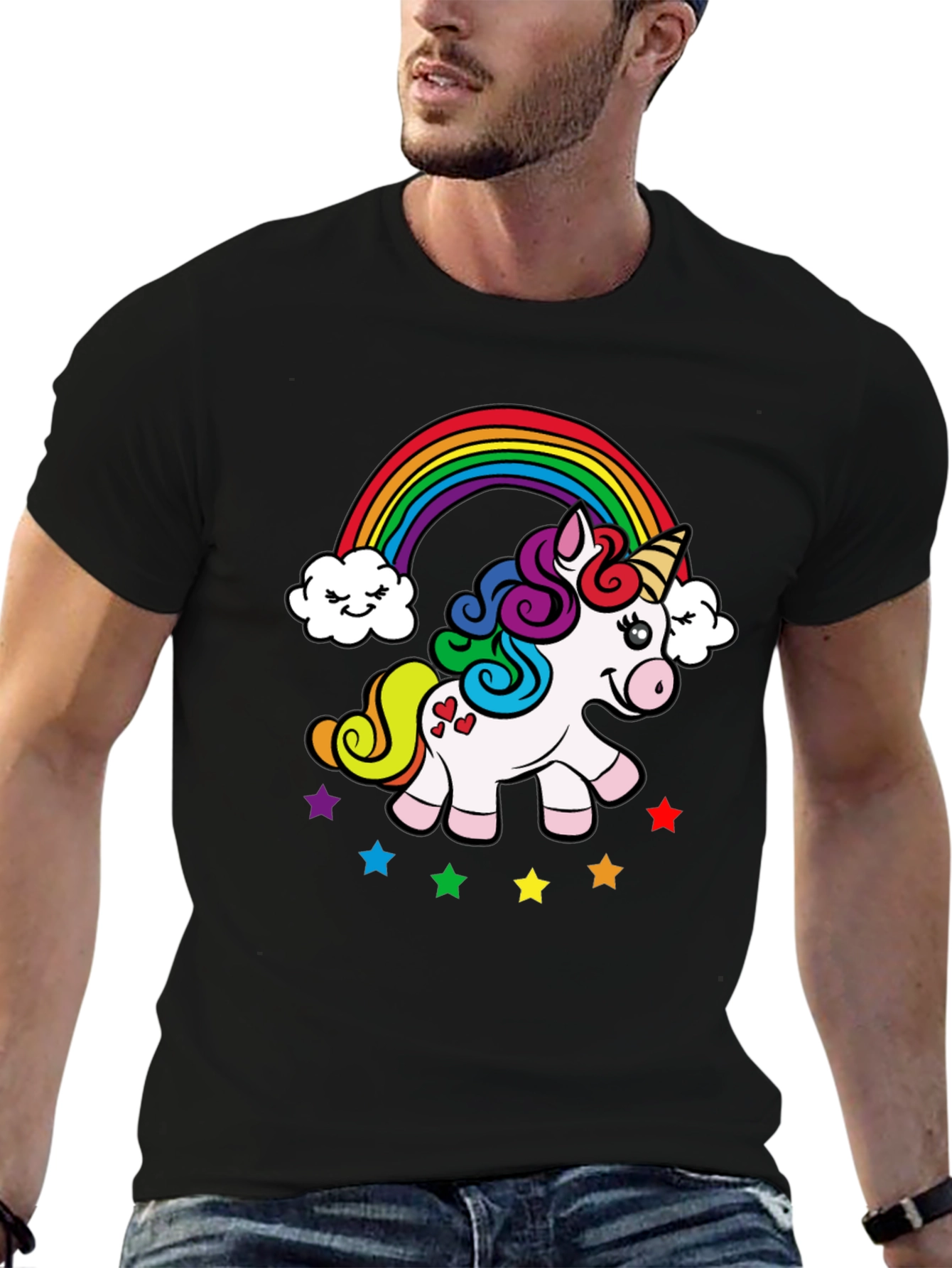 Rainbow Unicorn Graphic T-Shirt