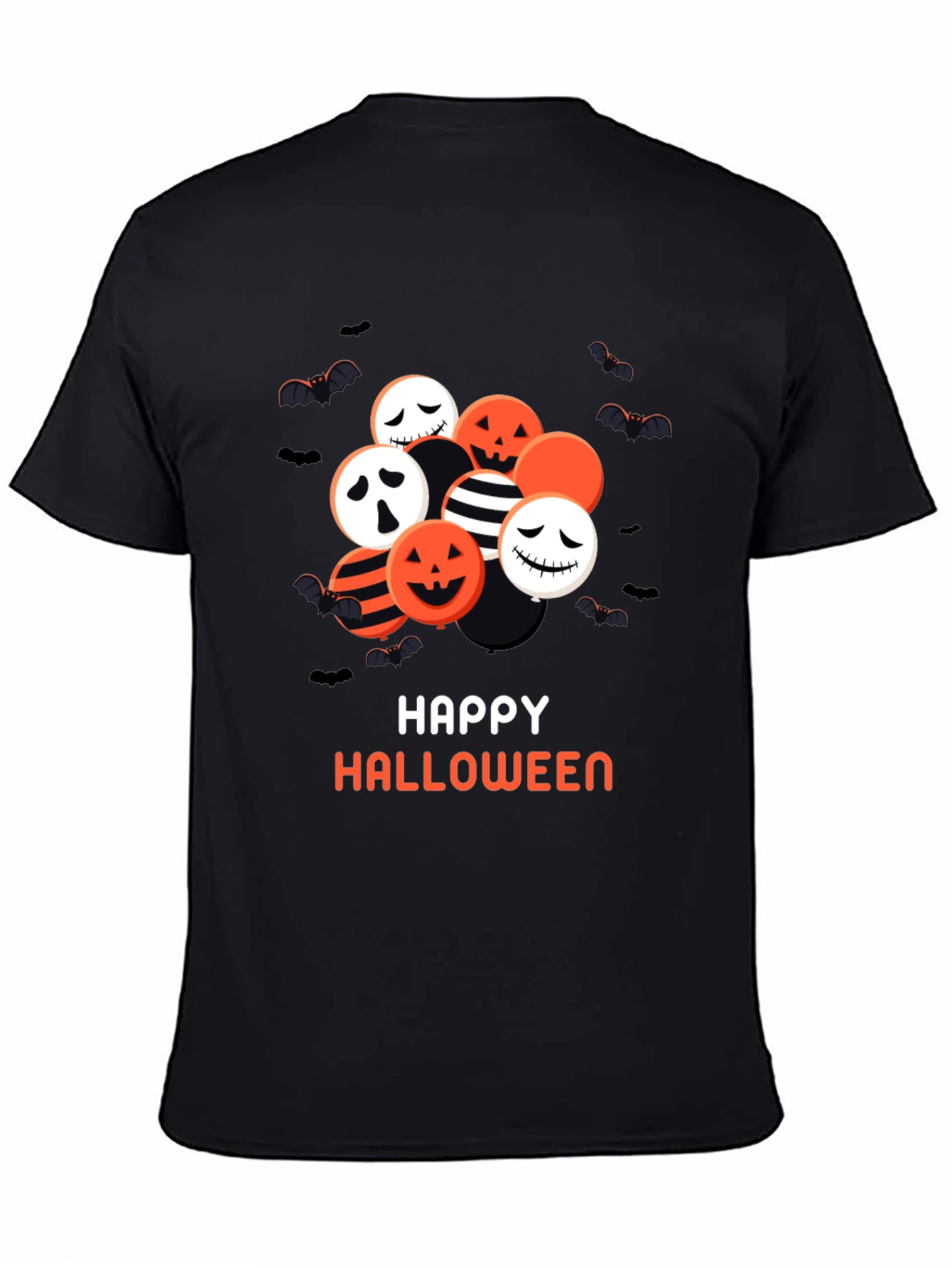 Happy Halloween Graphic Tee - Spooky Balloons
