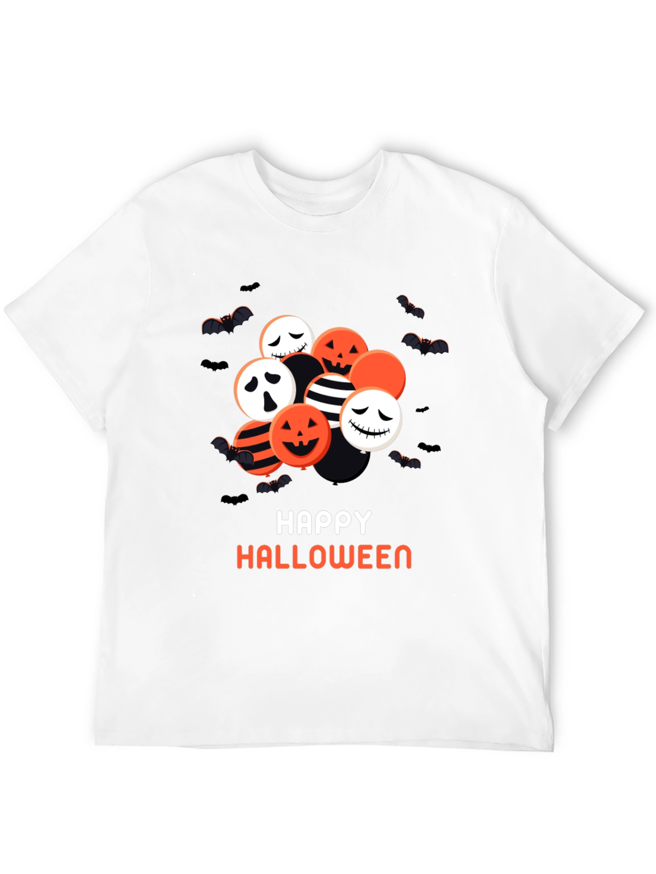 Happy Halloween Graphic Tee - Spooky Balloons