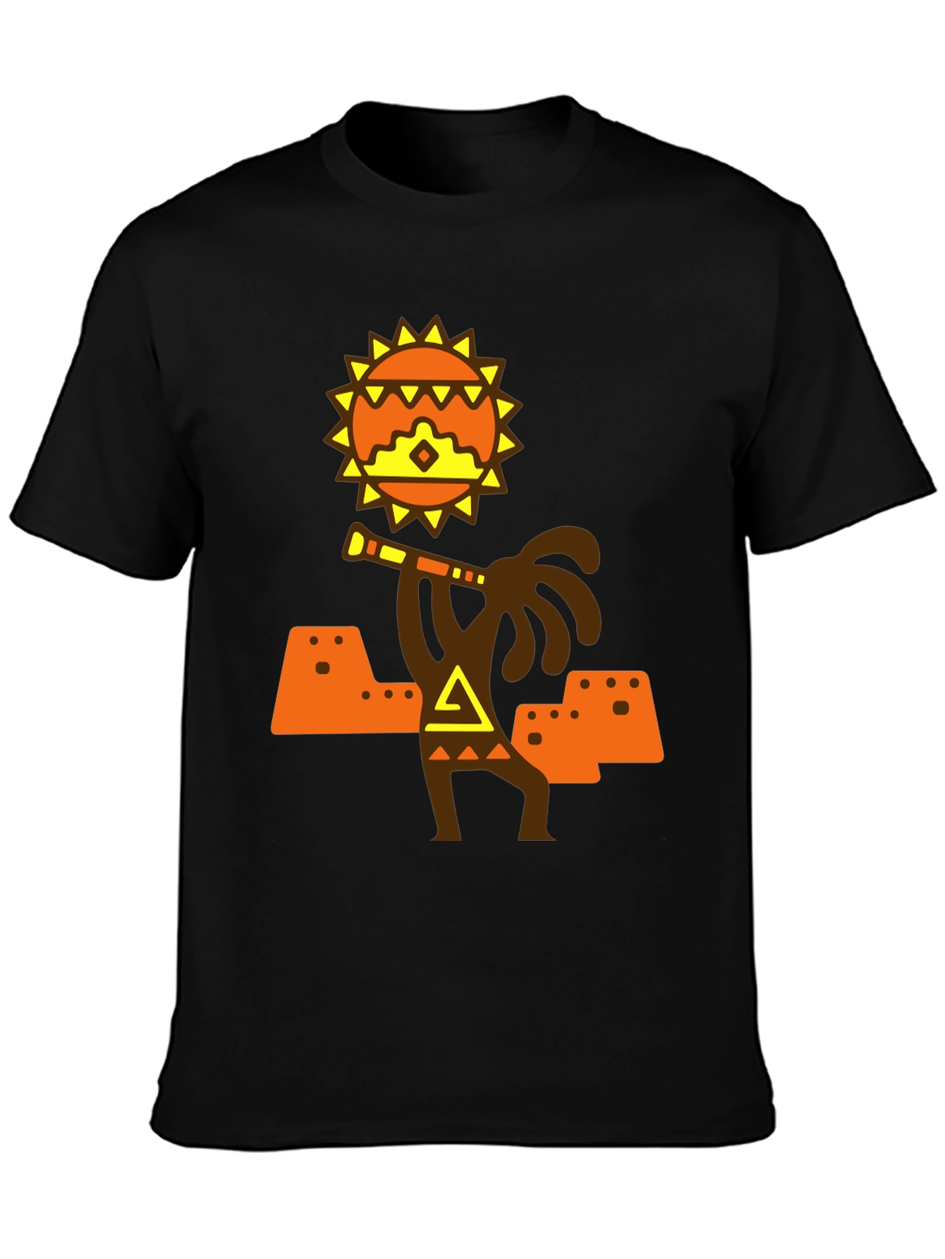 Aztec Sun God T-Shirt - Stylish Graphic Tee