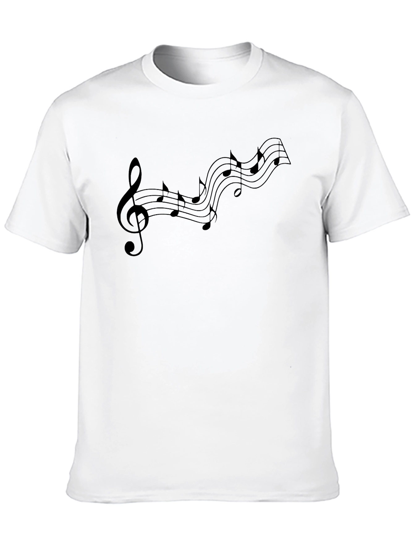 Musical Notes Graphic Tee - Soft Cotton Comfort