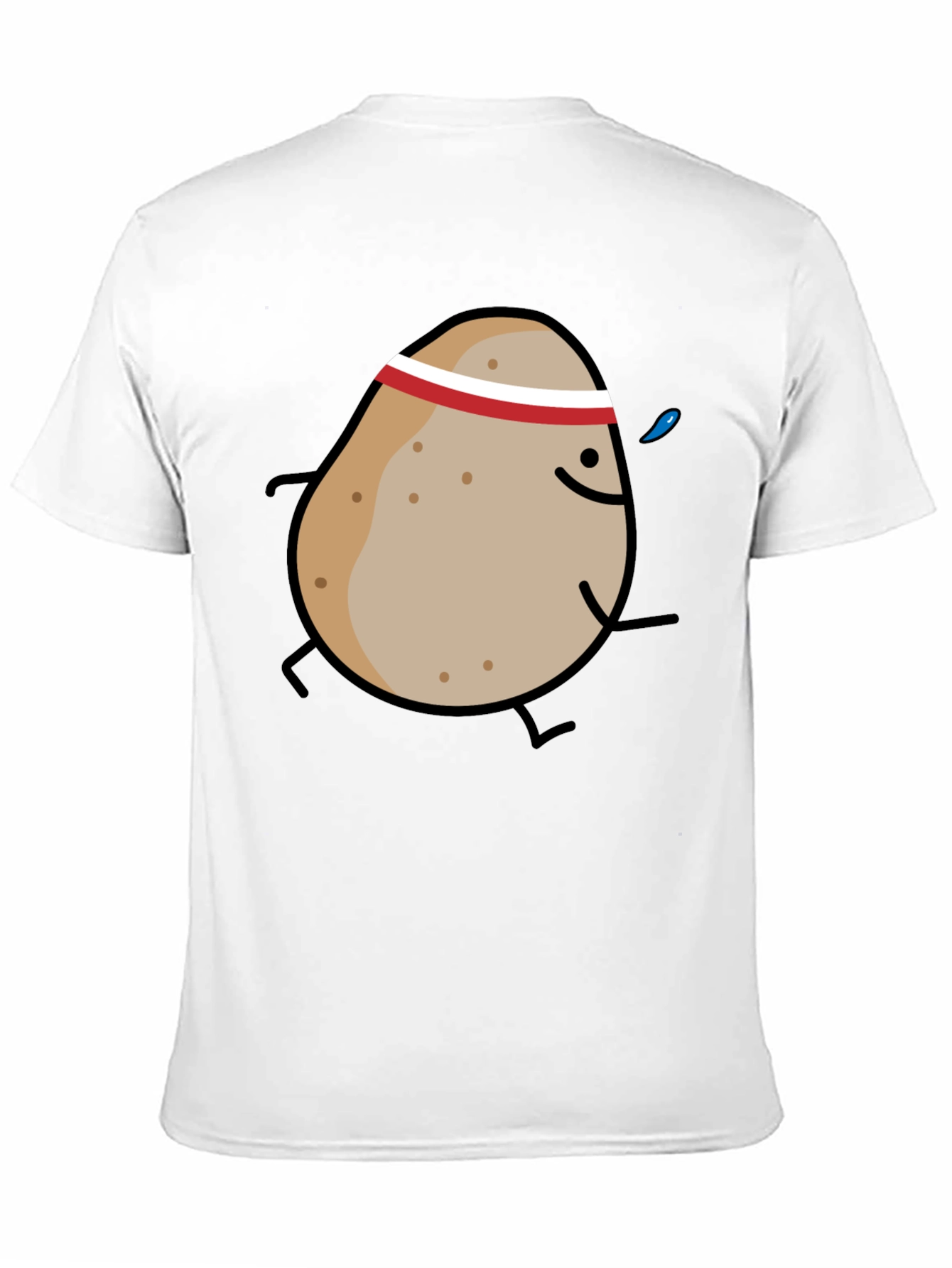 Running Potato Graphic Tee - Black Cotton T-Shirt