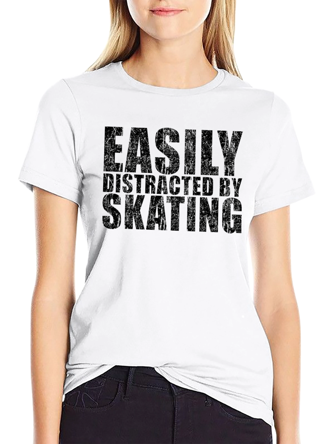 Easily Distracted by Skating - Graphic T-Shirt
