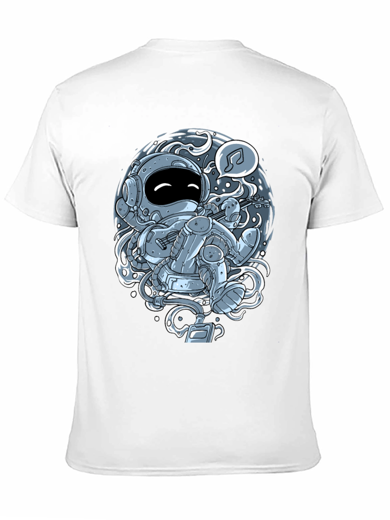 Astronaut Musician Graphic Tee - Black