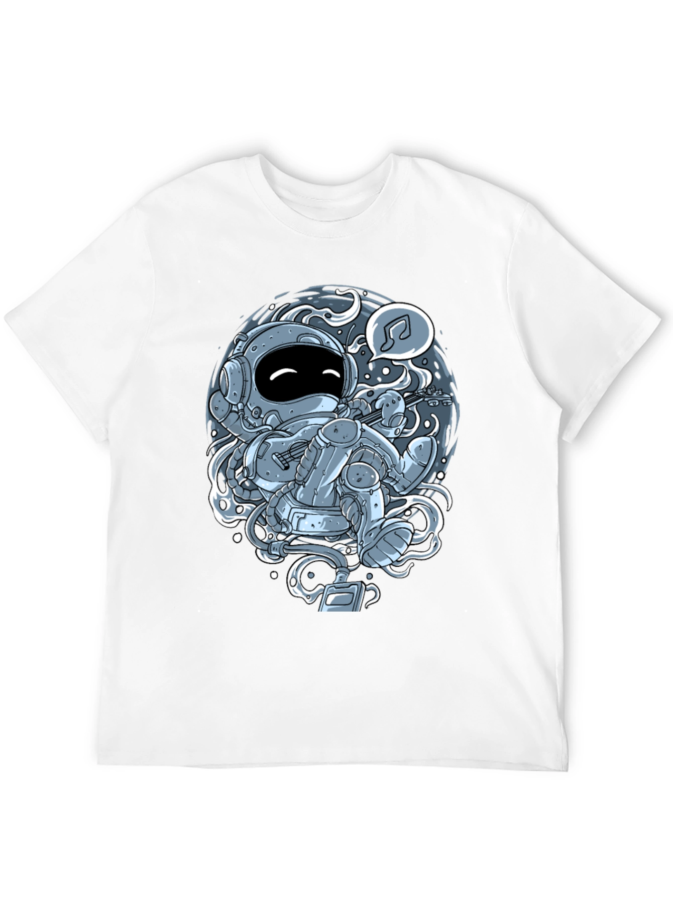 Astronaut Musician Graphic Tee - Black