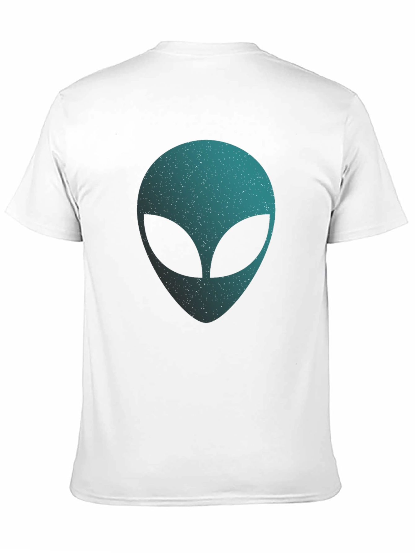 Alien Head Graphic T-Shirt - Black Crew Neck