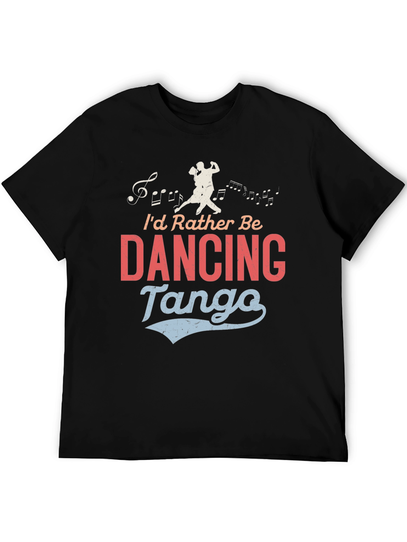Dancing Tango Graphic Tee - Black Crew Neck