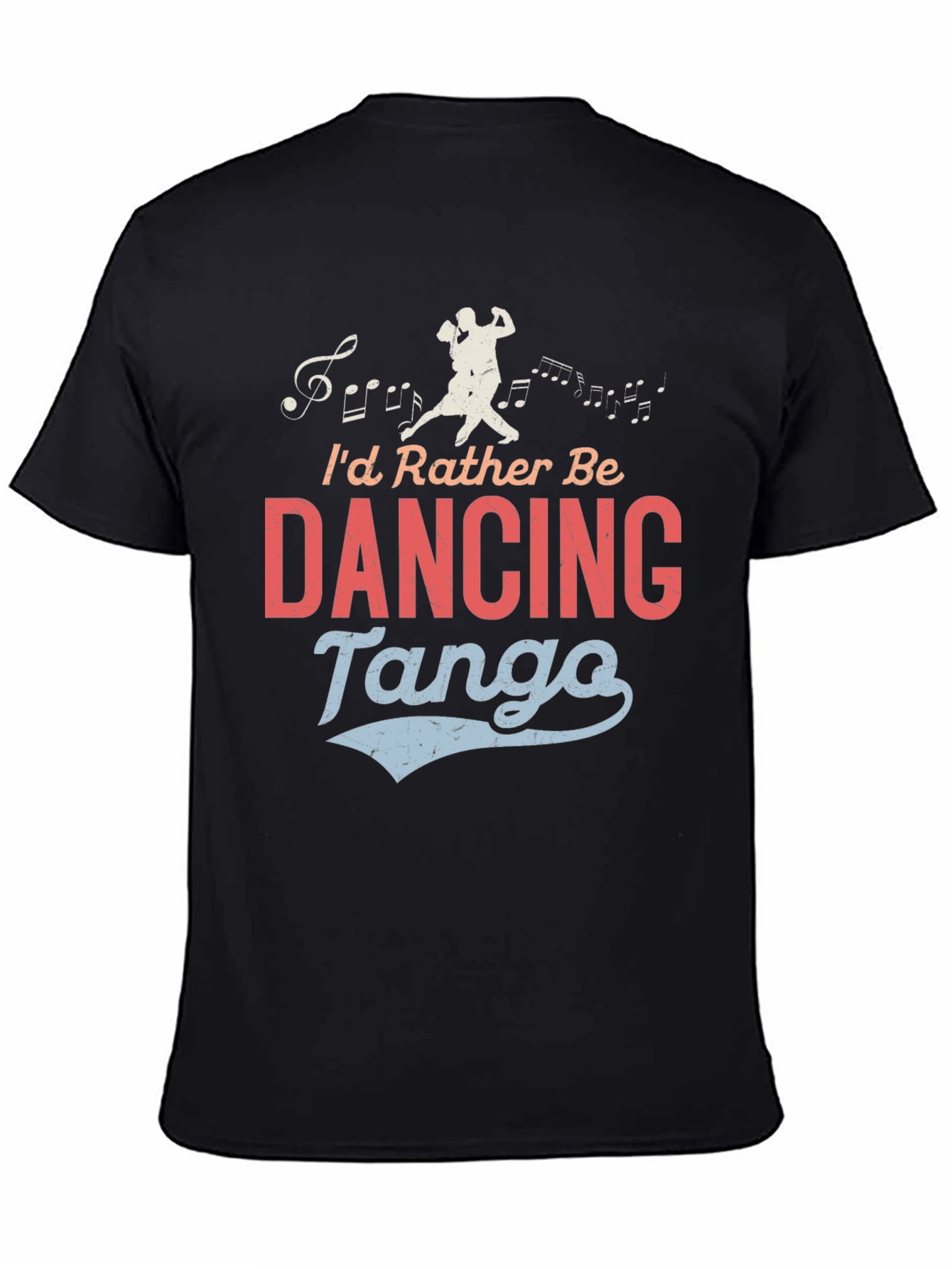 Dancing Tango Graphic Tee - Black Crew Neck