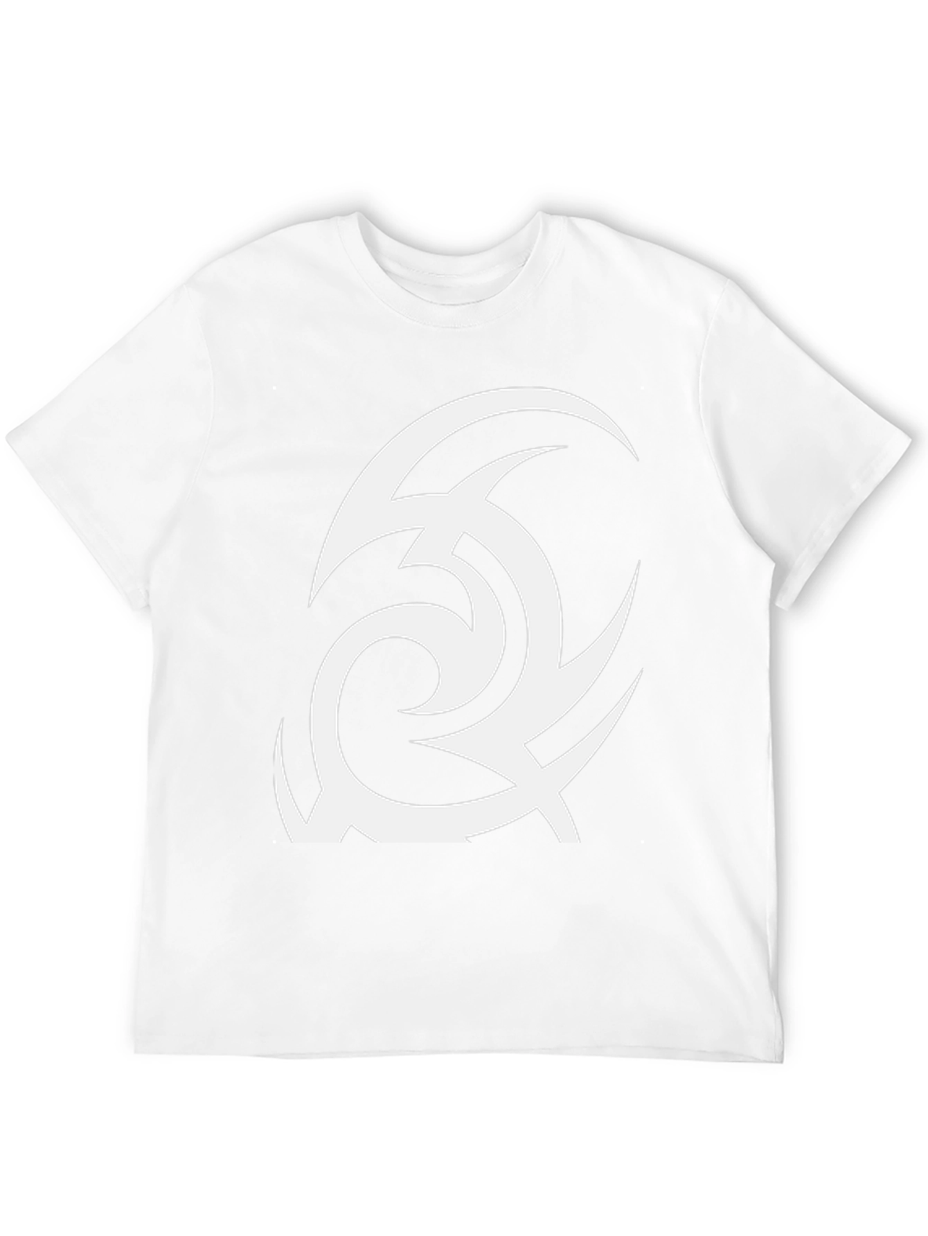 Black T-Shirt with Abstract White Design