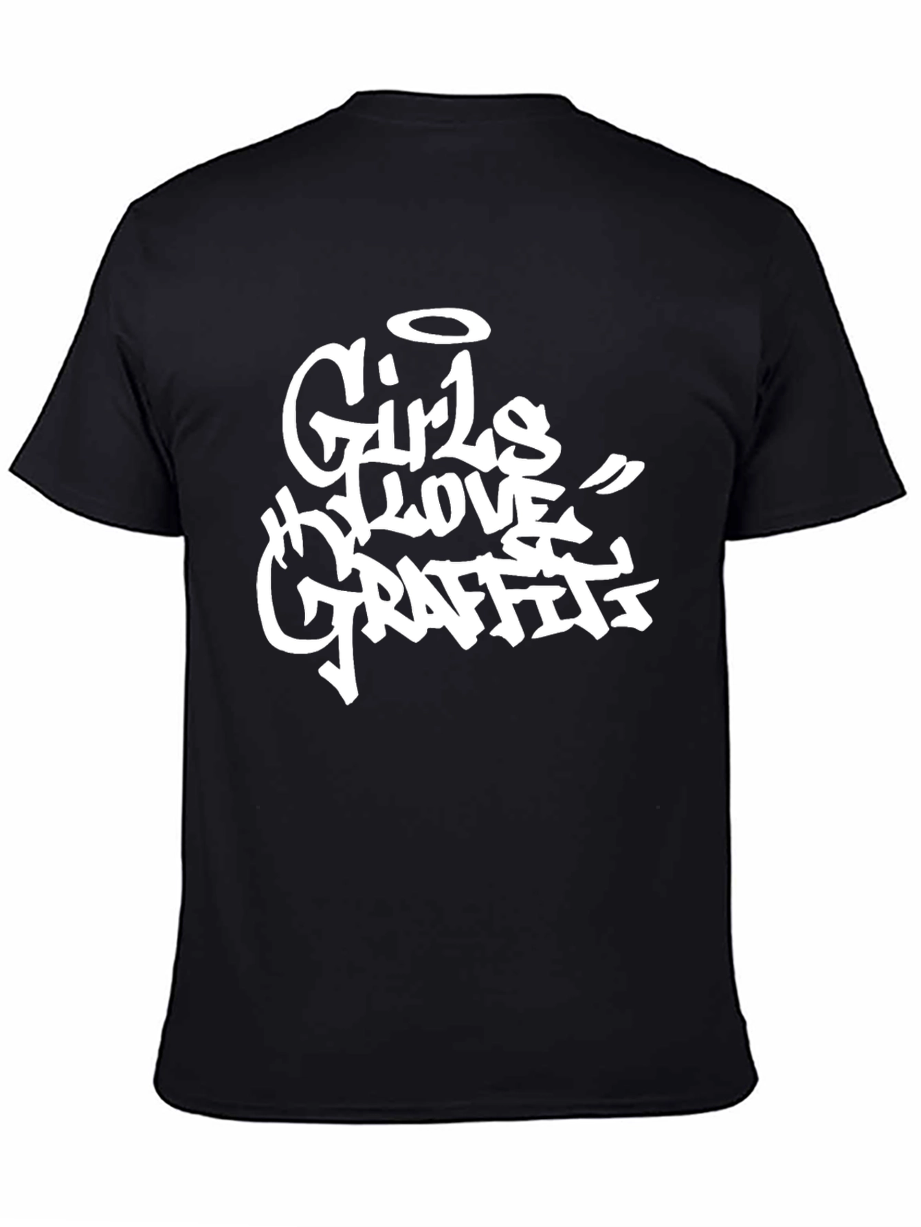 Girls Love Graffiti Black T-Shirt