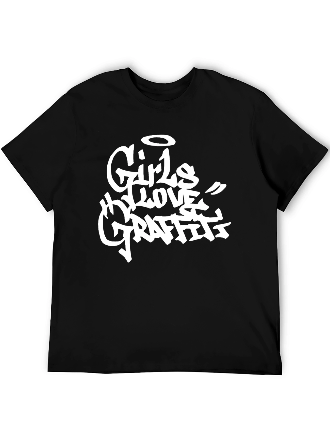 Girls Love Graffiti Black T-Shirt