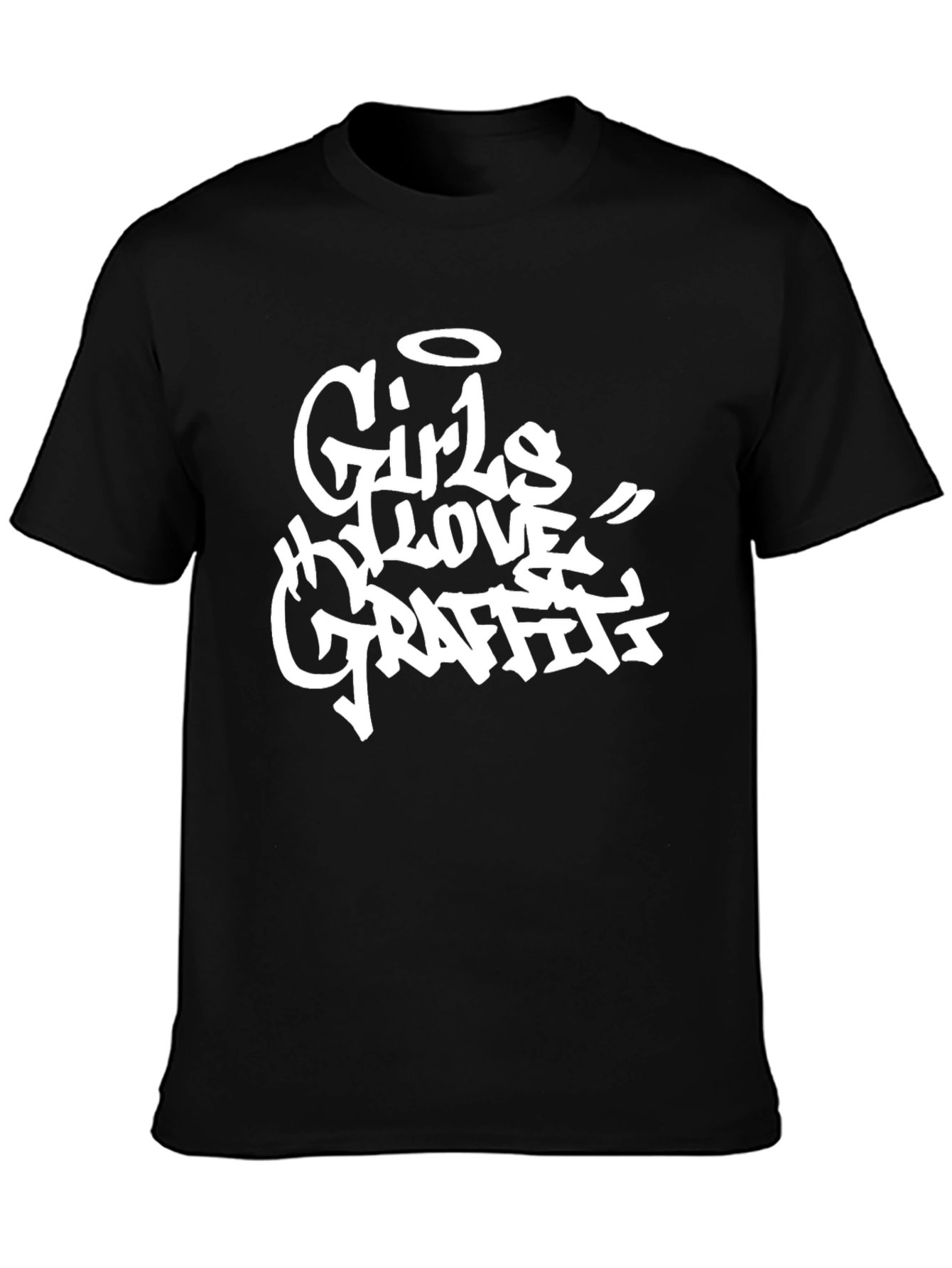 Girls Love Graffiti Black T-Shirt
