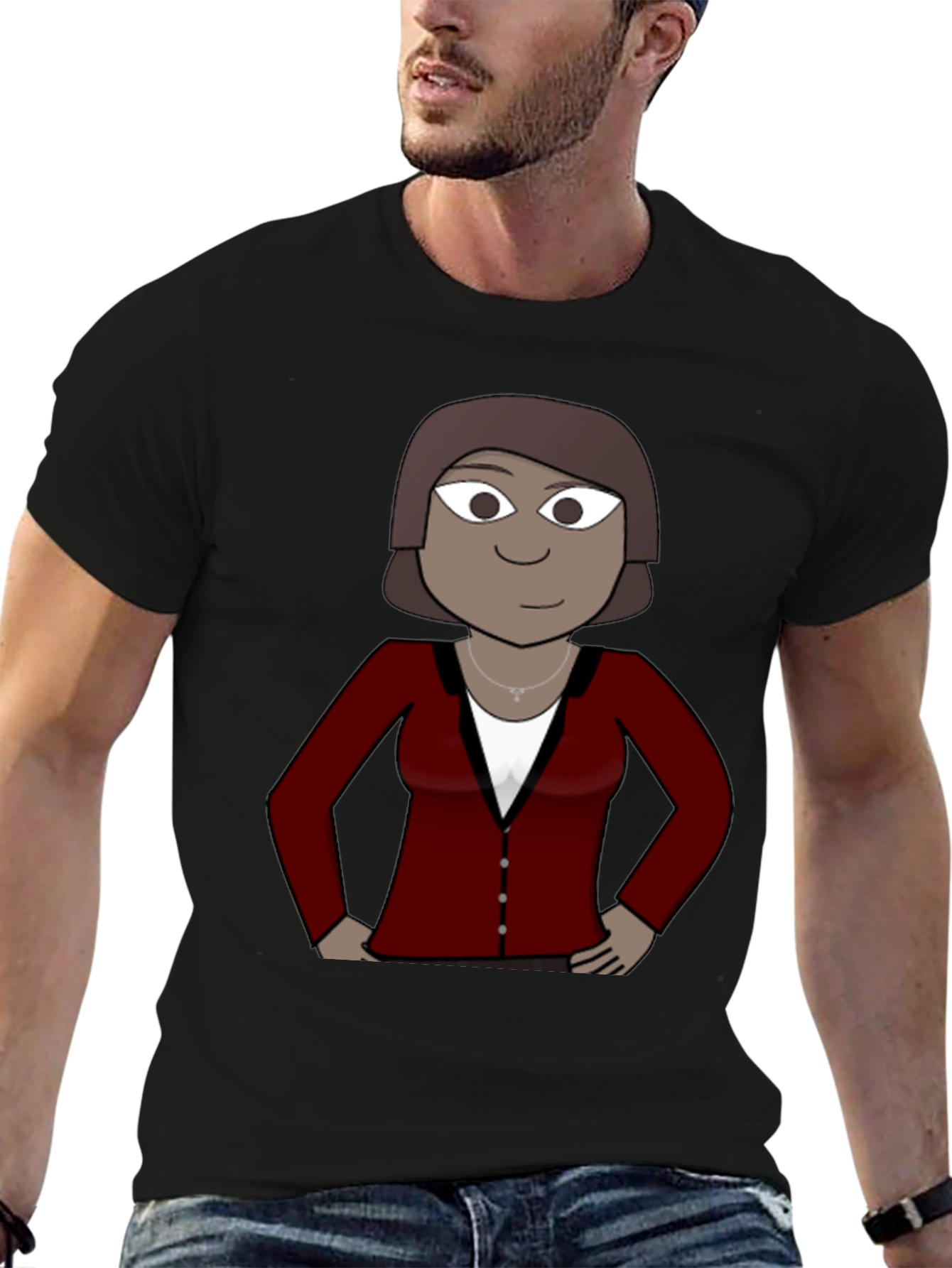Cartoon Woman T-Shirt - Unique Graphic Tee