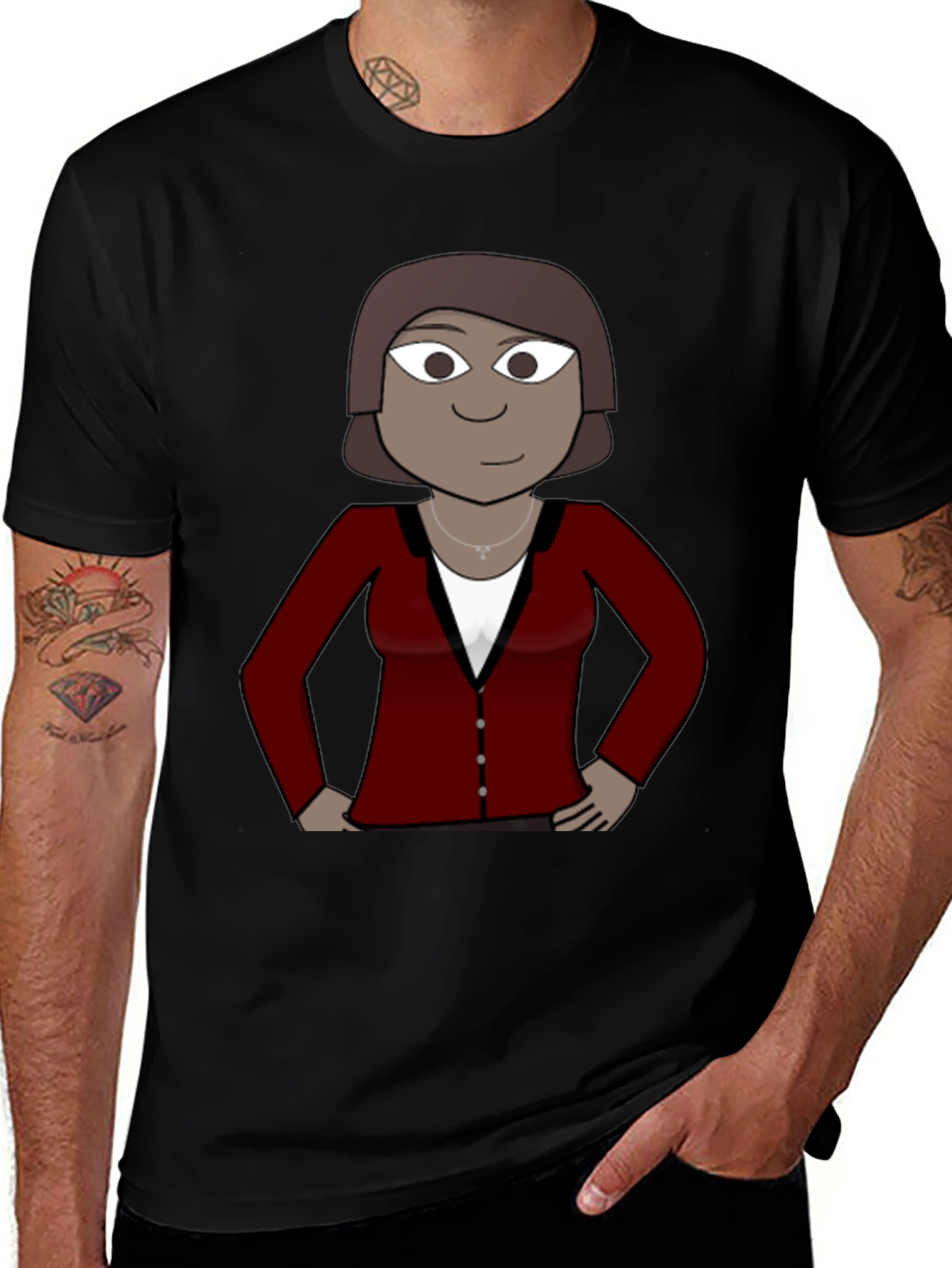 Cartoon Woman T-Shirt - Unique Graphic Tee