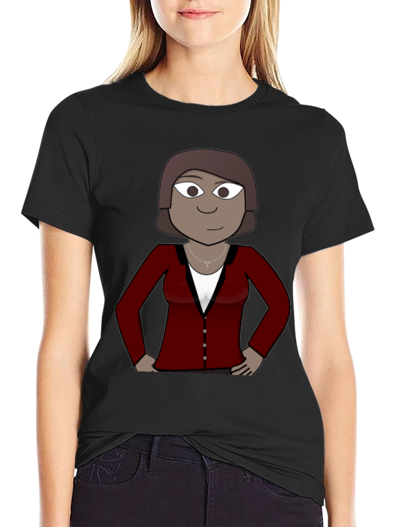 Cartoon Woman T-Shirt - Unique Graphic Tee