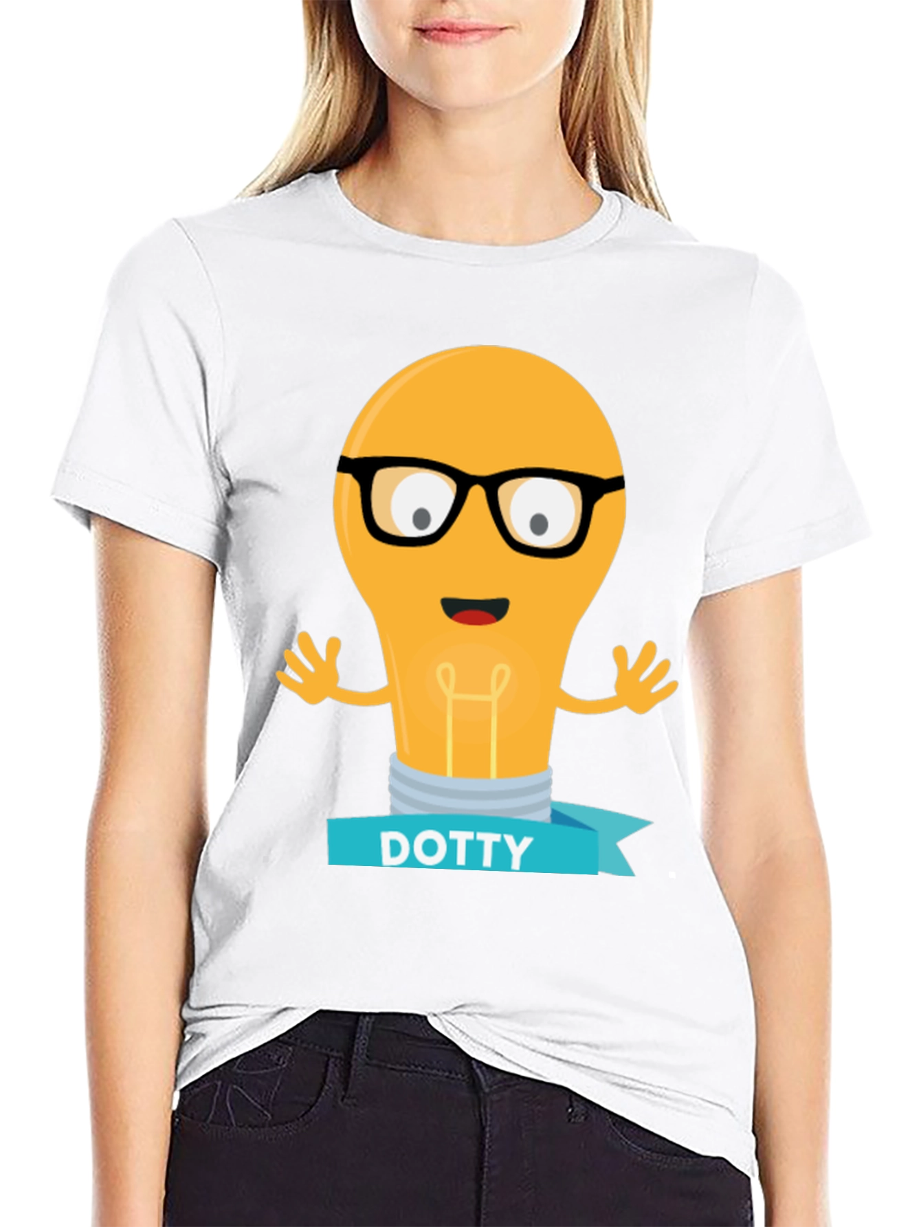 Nerdy Light Bulb DOTTY Tee - Smart & Fun!