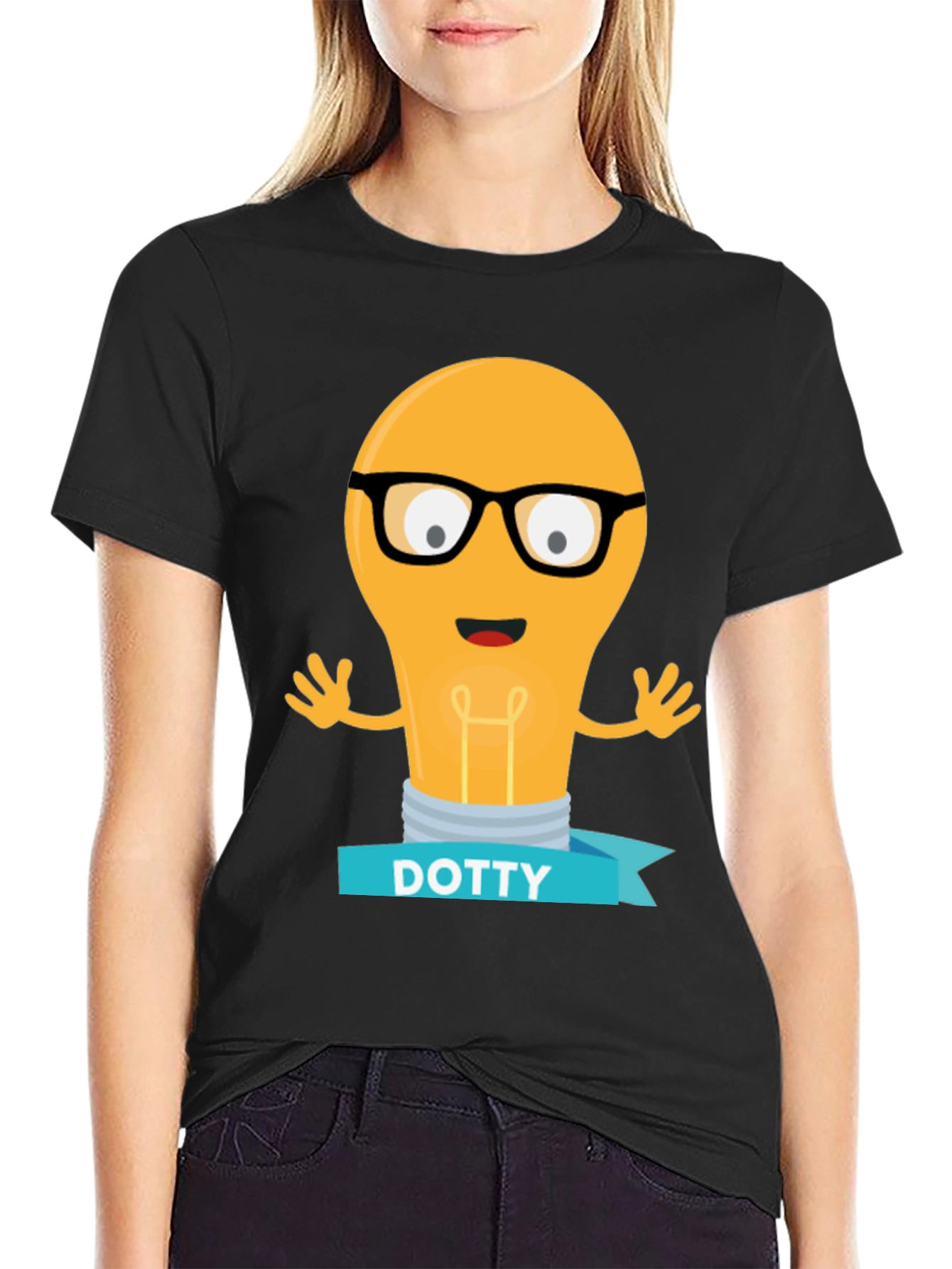 Nerdy Light Bulb DOTTY Tee - Smart & Fun!
