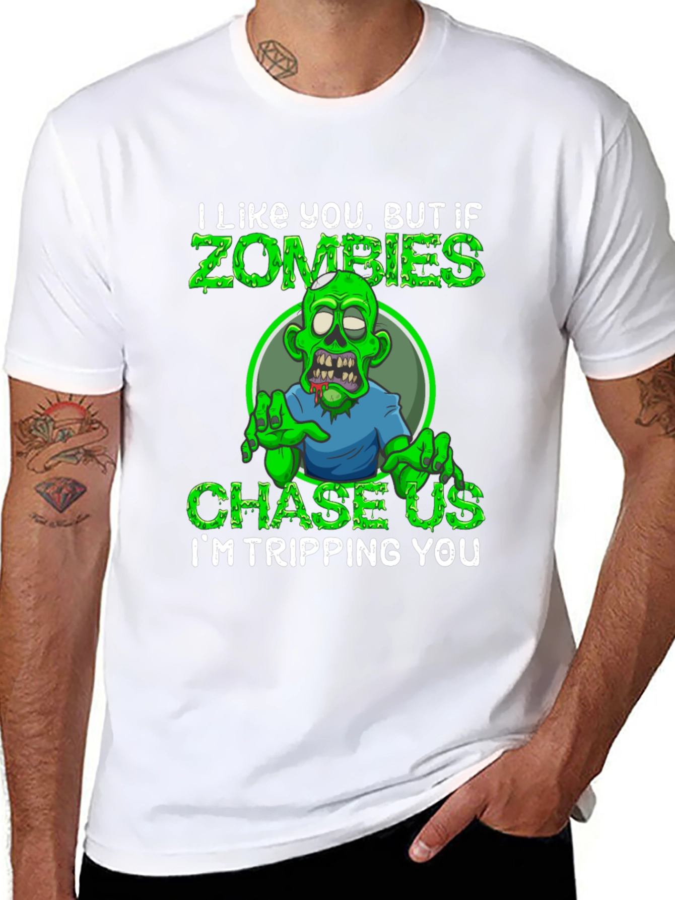 Zombie Humor Graphic Tee - Im Tripping You