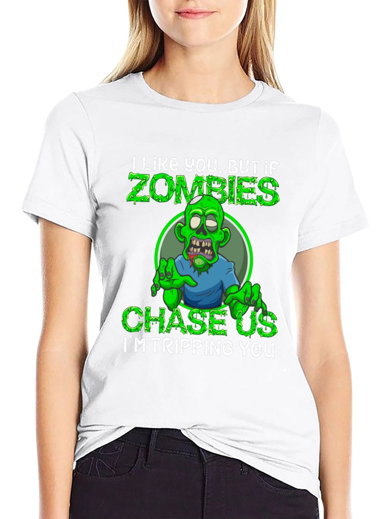 Zombie Humor Graphic Tee - Im Tripping You