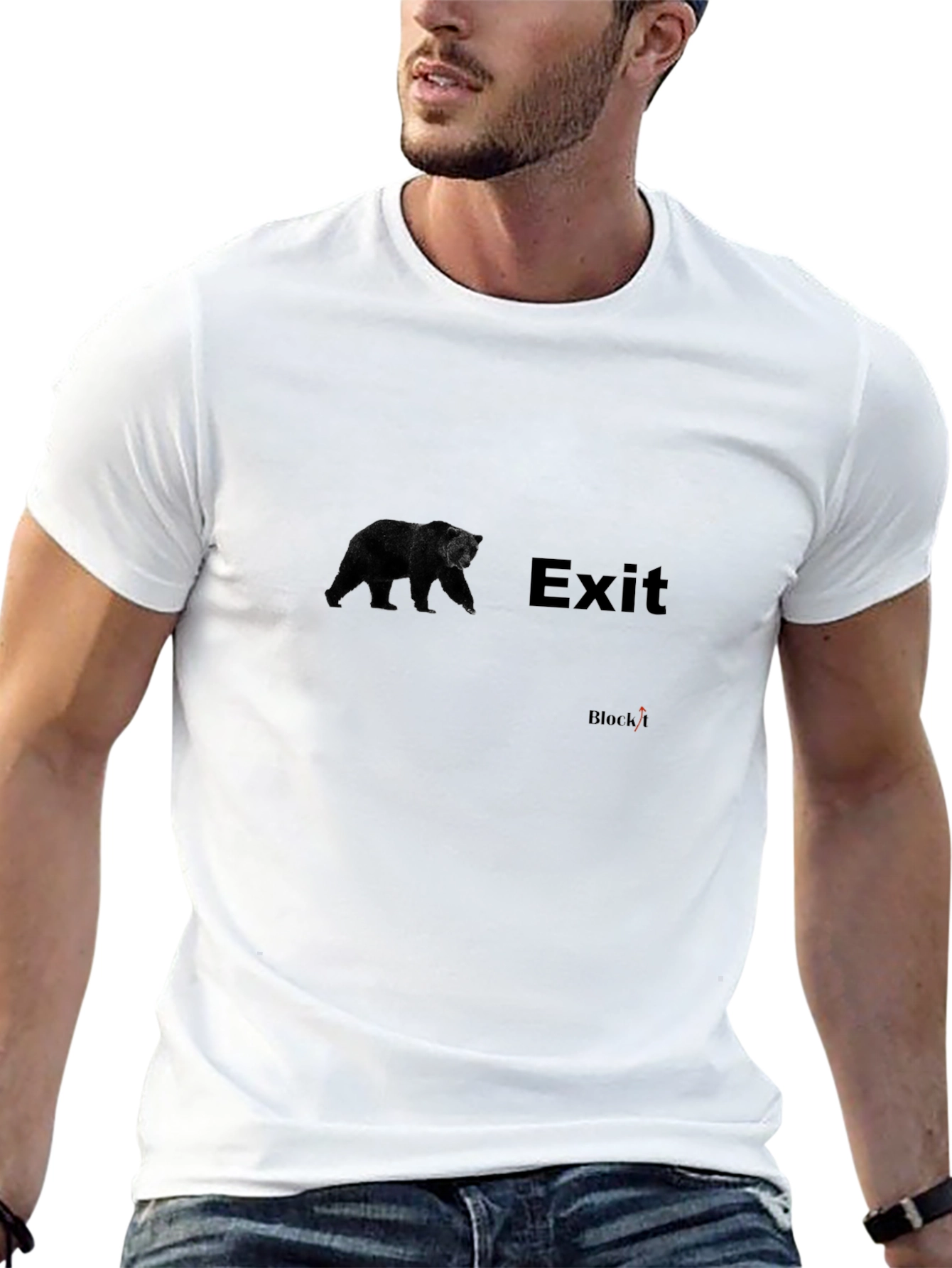 Bear Exit Black Graphic T-Shirt